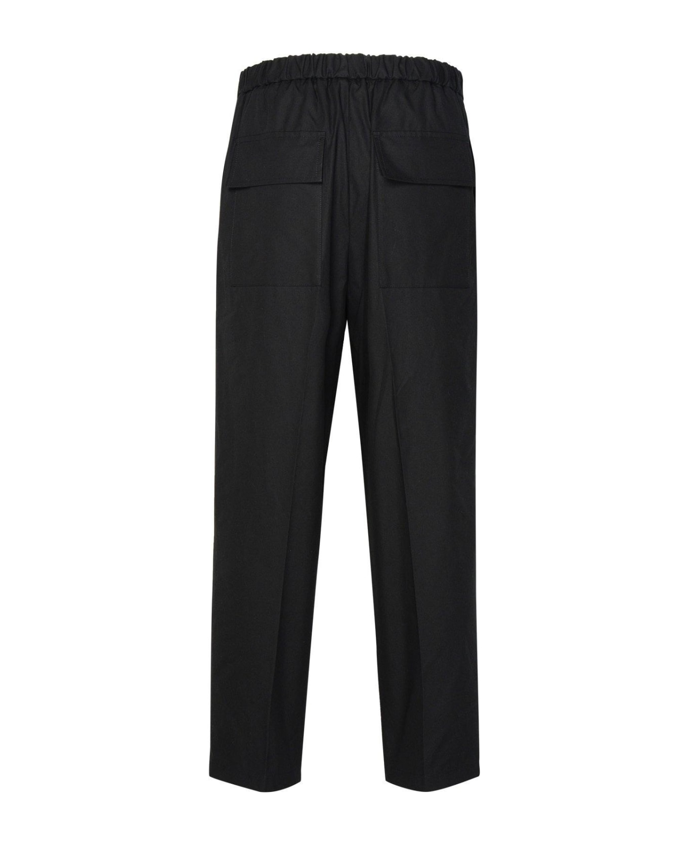 Jil Sander Straight-leg Elasticated-waist Trousers - BLACK
