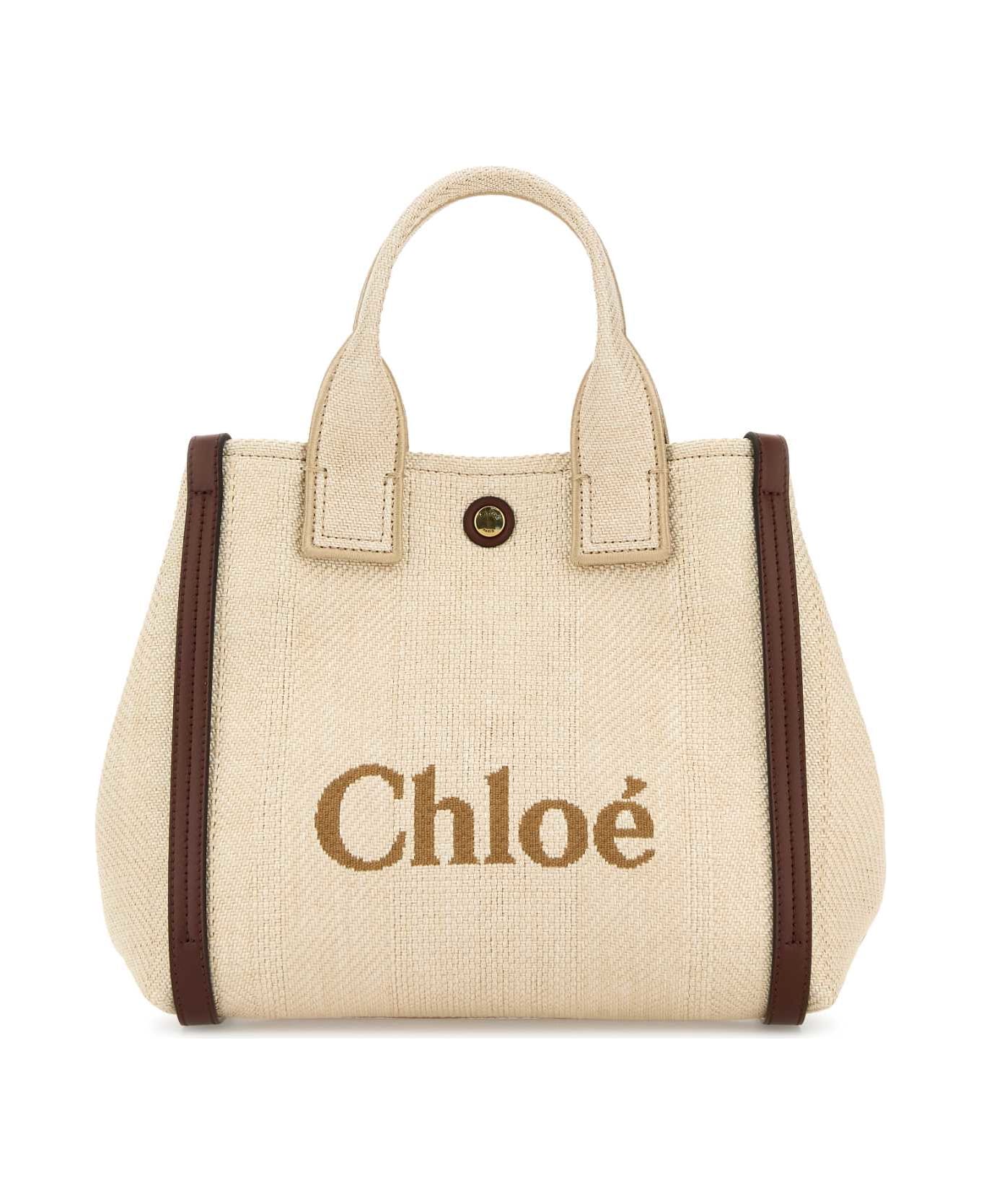 Chloé Sand Canvas Small Carry Handbag - HOTSAND