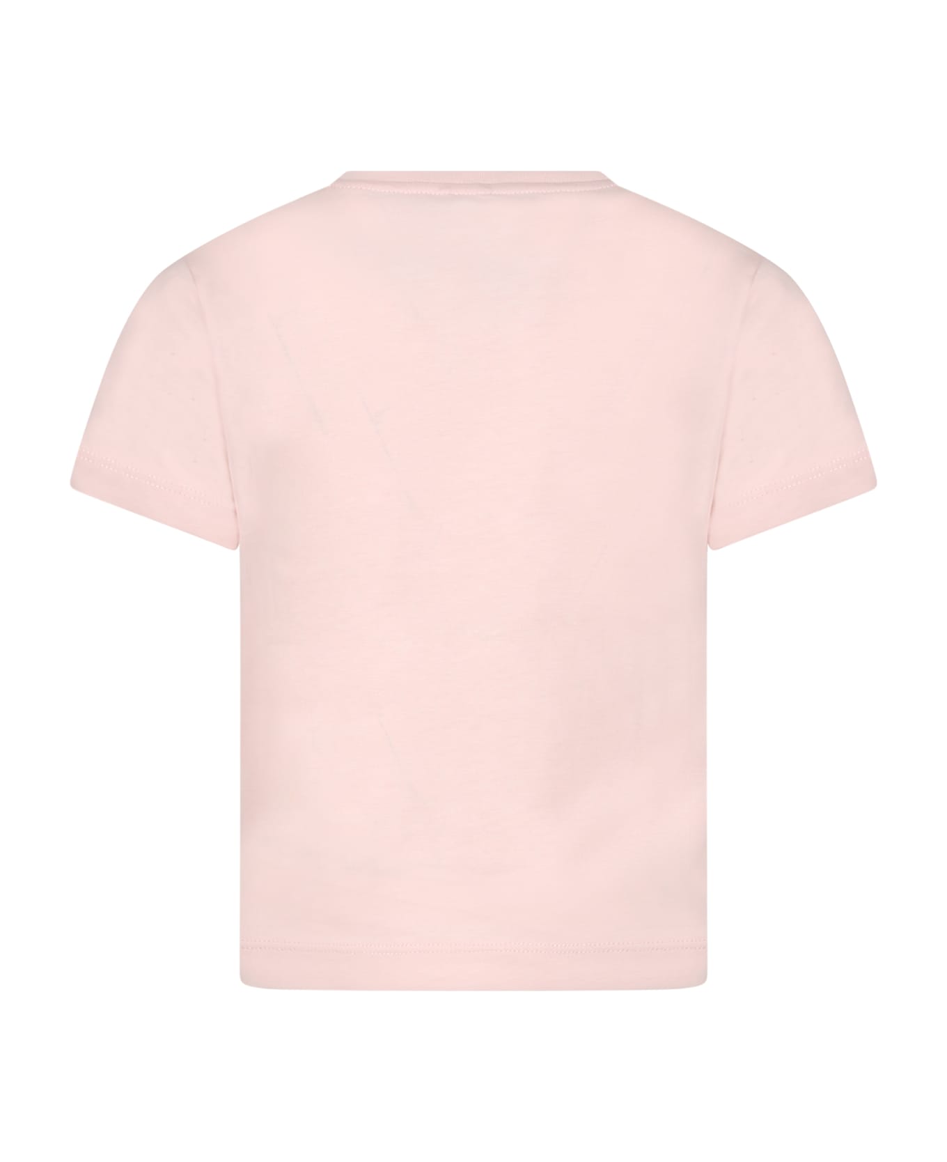 Stella McCartney Kids Pink T-shirt For Girl With Logo - Pink Tシャツ＆ポロシャツ