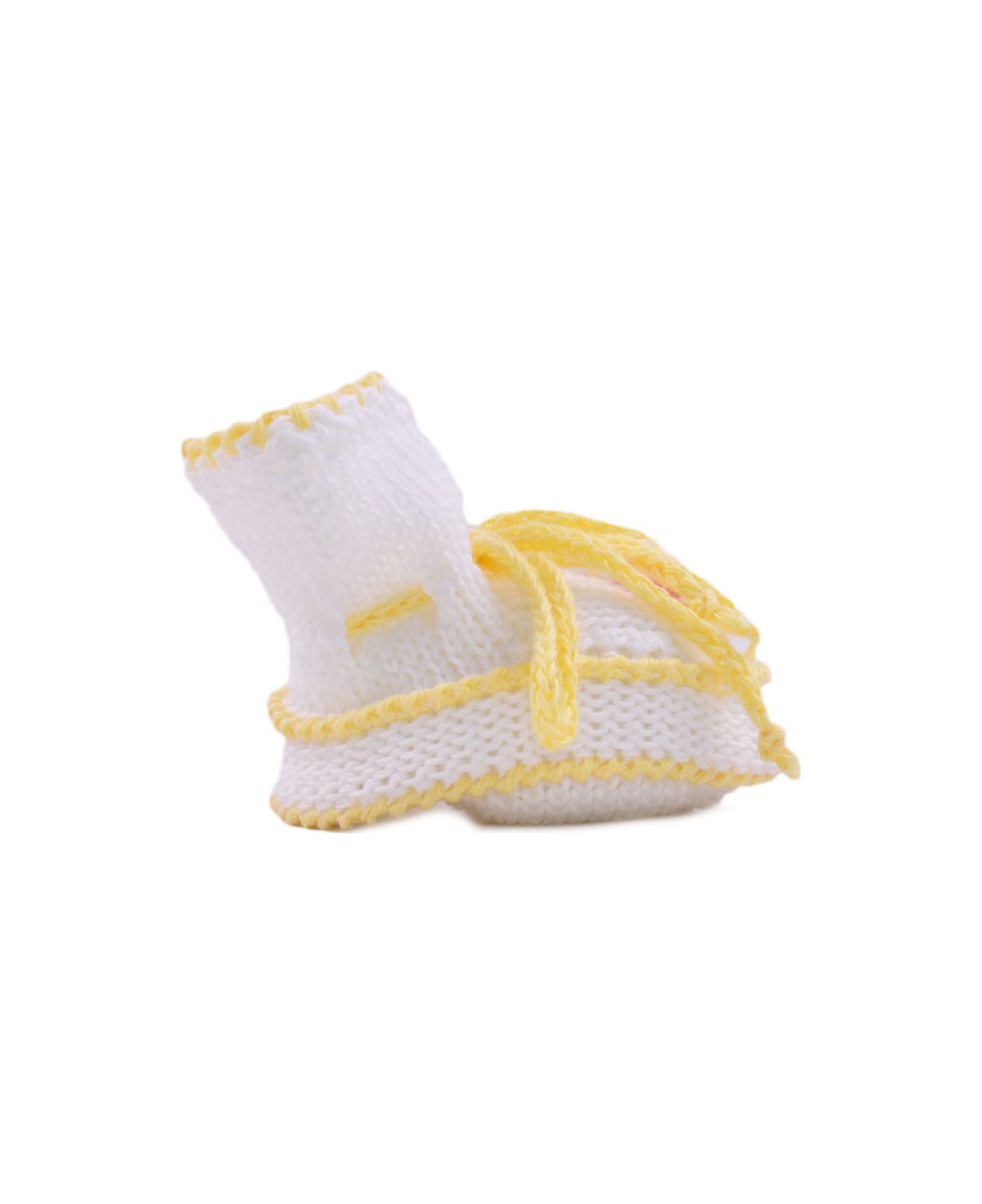 Piccola Giuggiola Cotton Knit Shoes - Yellow