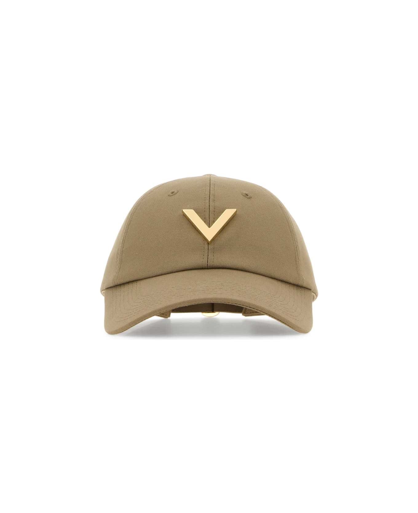 Valentino Garavani Sage Green Stretch Cotton Baseball Cap - BEIGE