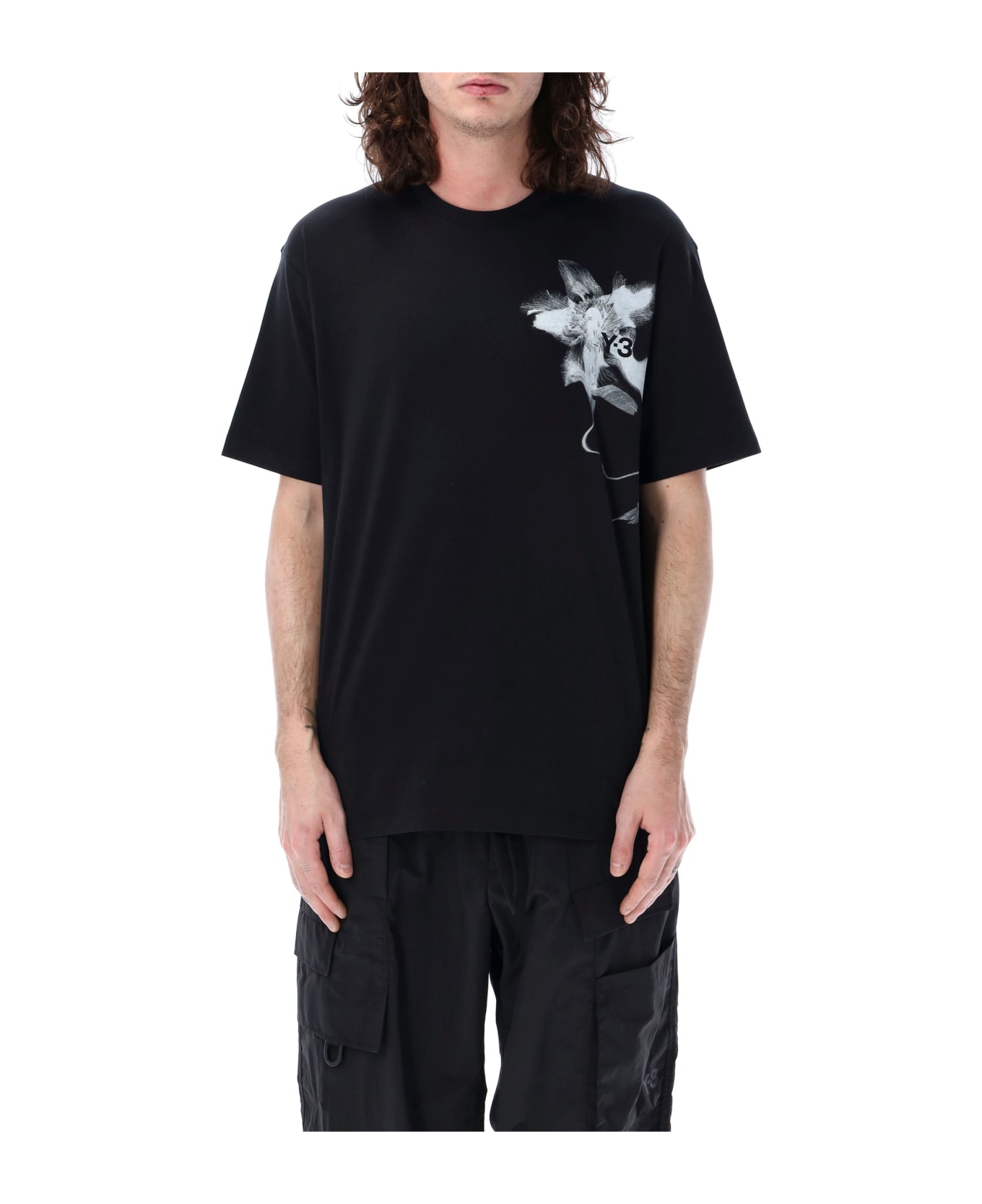 Y-3 Graphic Print T-shirt - BLACK