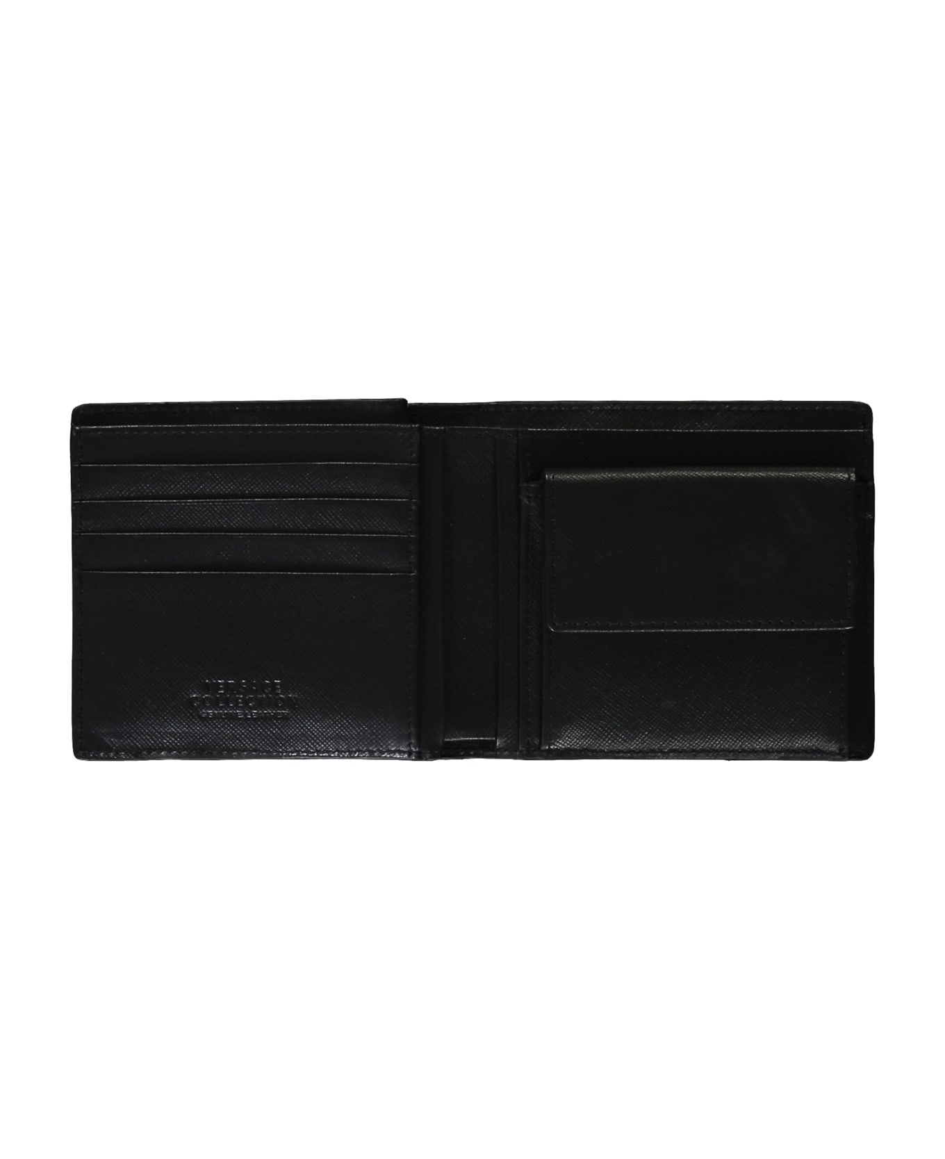 Versace Collection Leather Flap-over Wallet - black