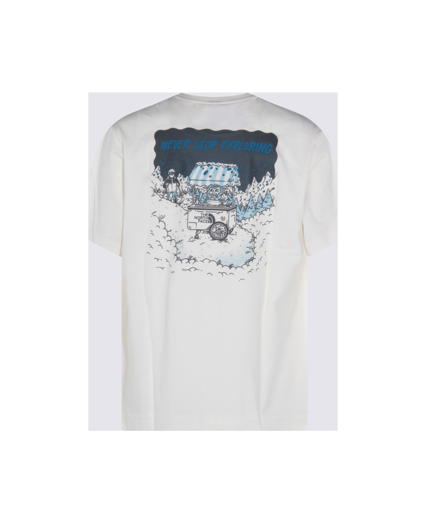 The North Face White Cotton T-shirt - WHITE DUNE