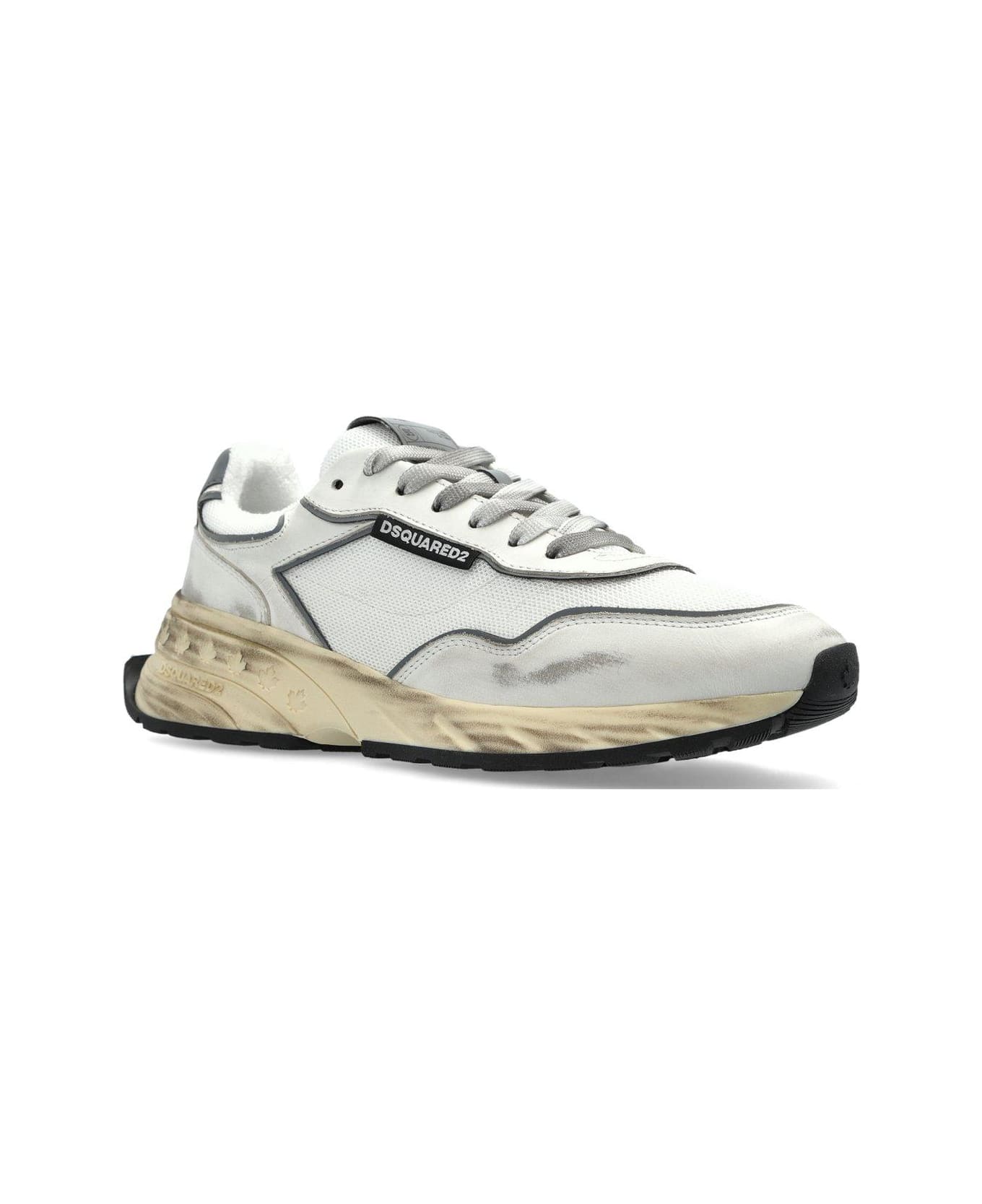 Dsquared2 Distressed Low-top Sneakers - White