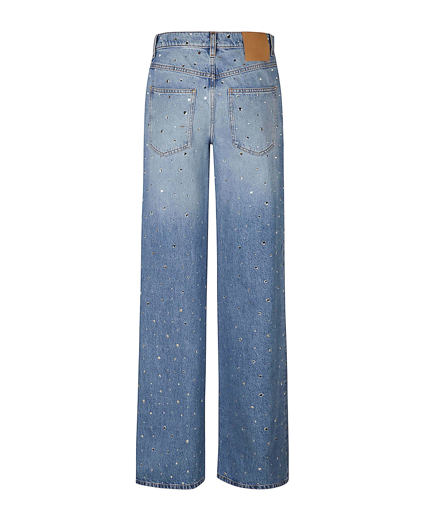 Giuseppe di Morabito 5 Pockets Embellished Straight Leg Jeans - Blue