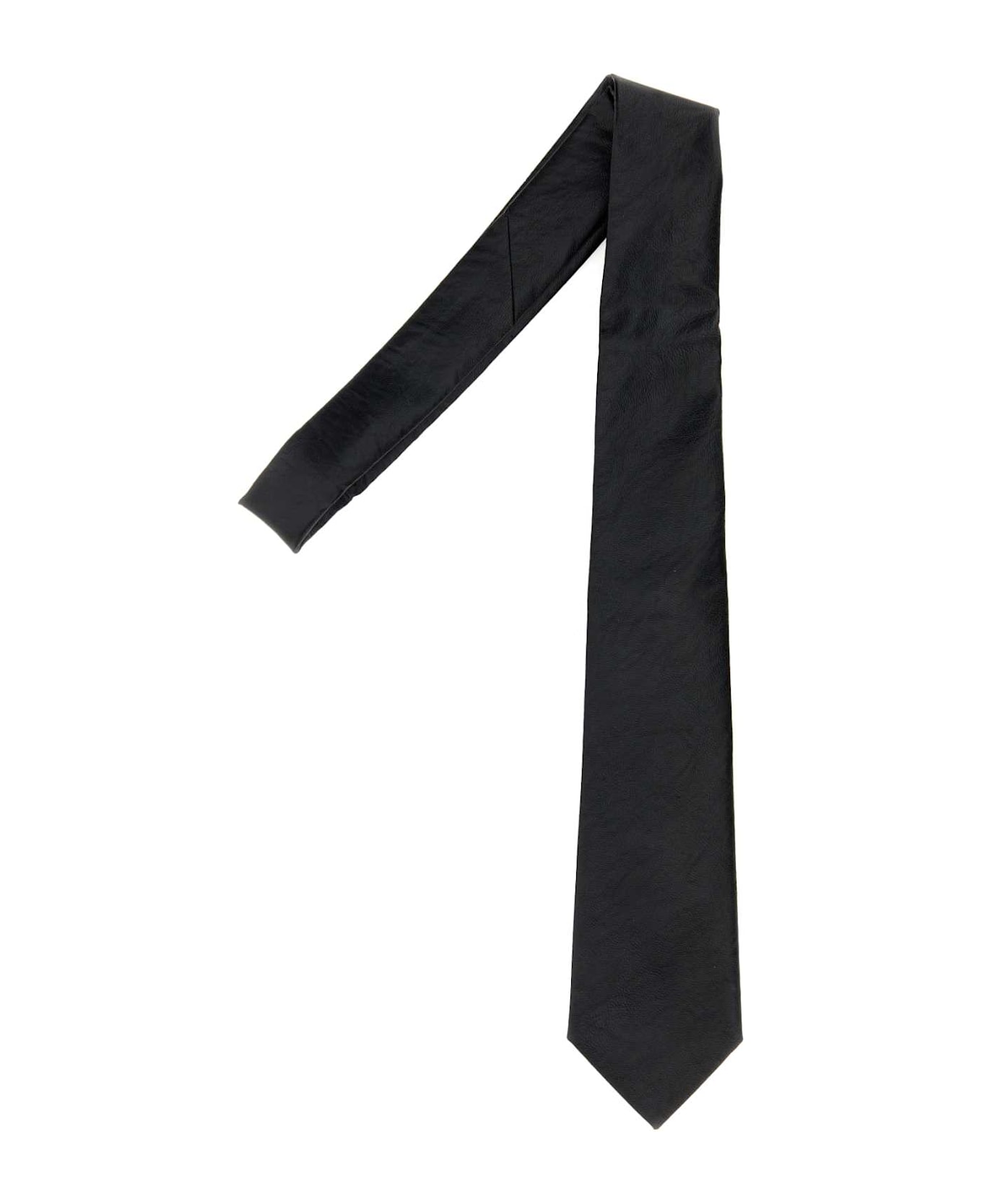 Our Legacy Tie - BLACK REAL FAKE LEATHER