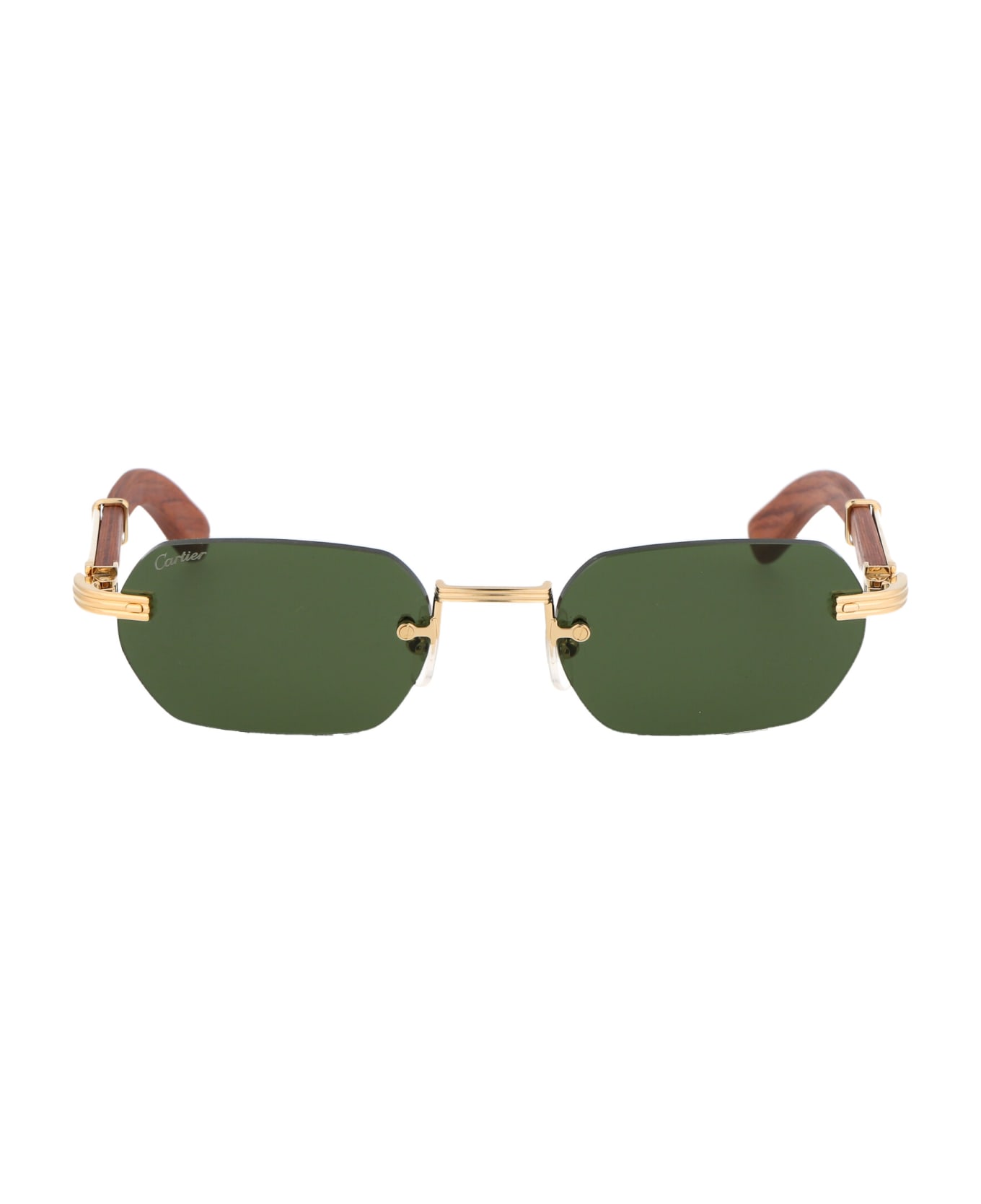 Cartier Eyewear Ct0362s Sunglasses - 002 GOLD BROWN GREEN