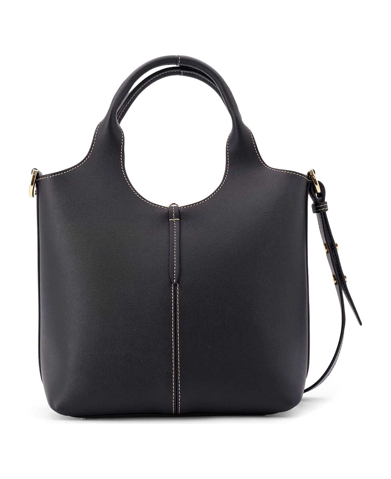 Tod's Mini Leather Shopping Tote Bag - Black