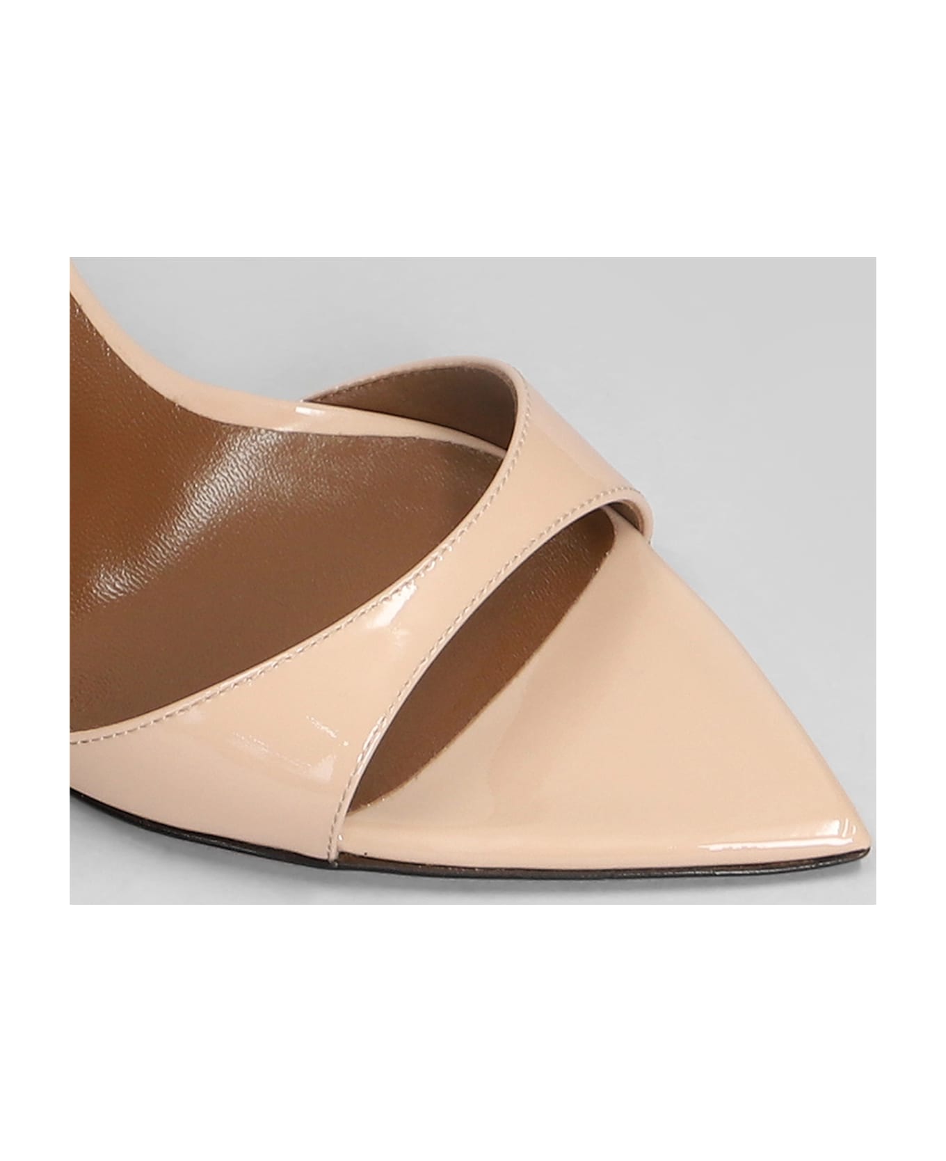 Giuseppe Zanotti Intriigo Strap 105 Sandals In Powder Patent Leather - powder