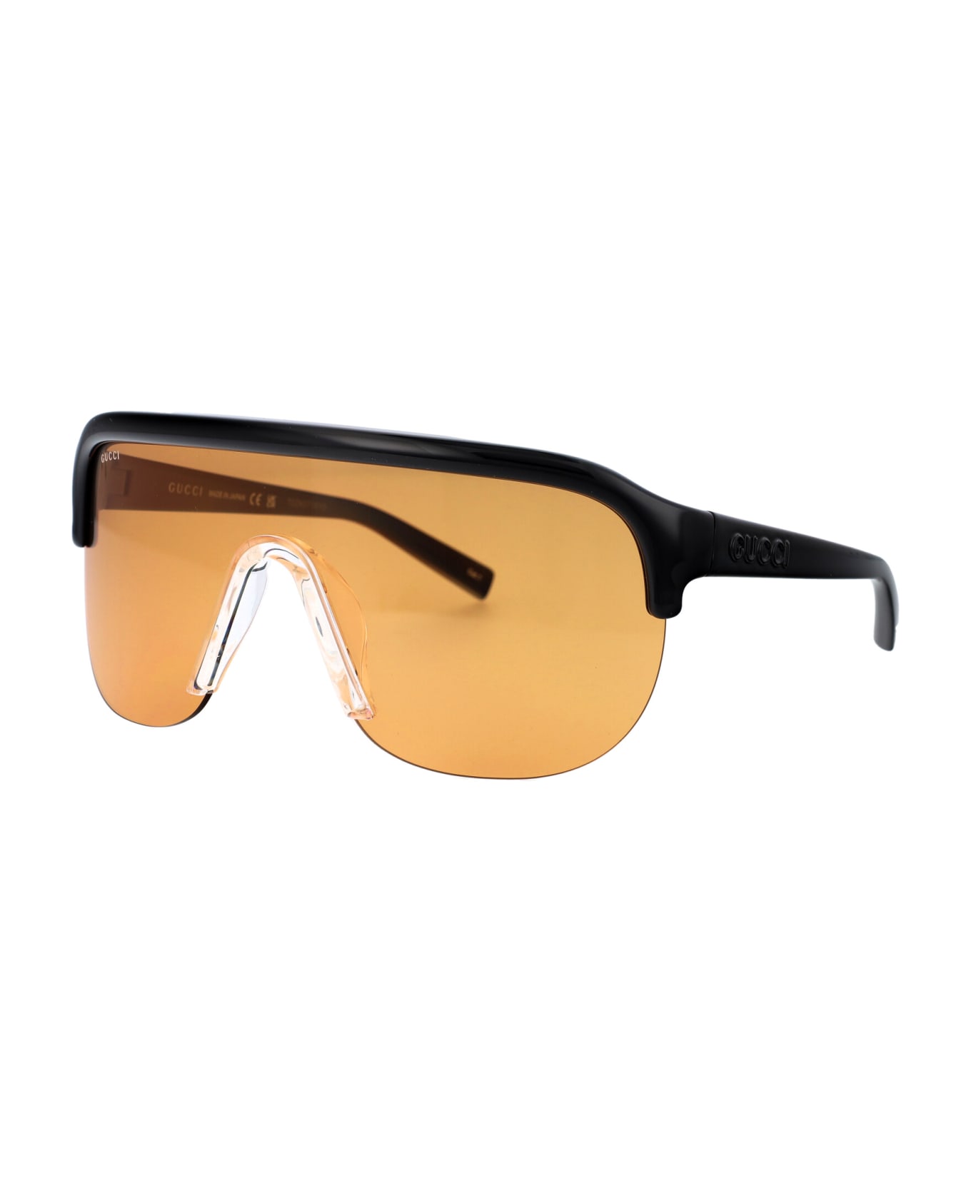 Gucci Eyewear Gg1645s Sunglasses - 005 BLACK BLACK ORANGE