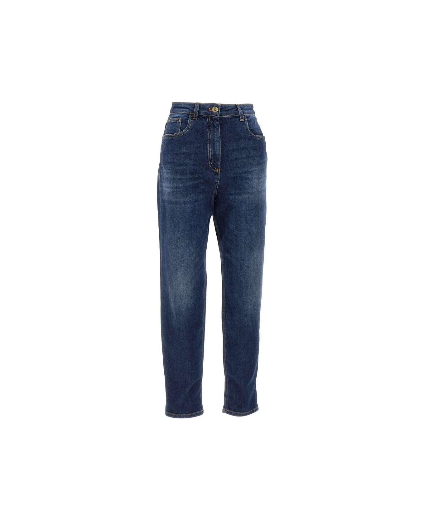 Elisabetta Franchi Straight Leg Jeans - Blu denim デニム