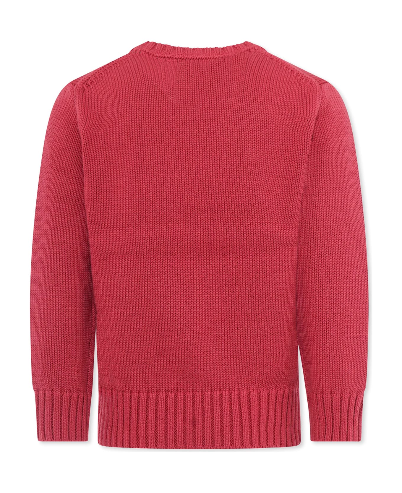 Ralph Lauren Red Sweater For Kids With Horse - Red ニットウェア＆スウェットシャツ