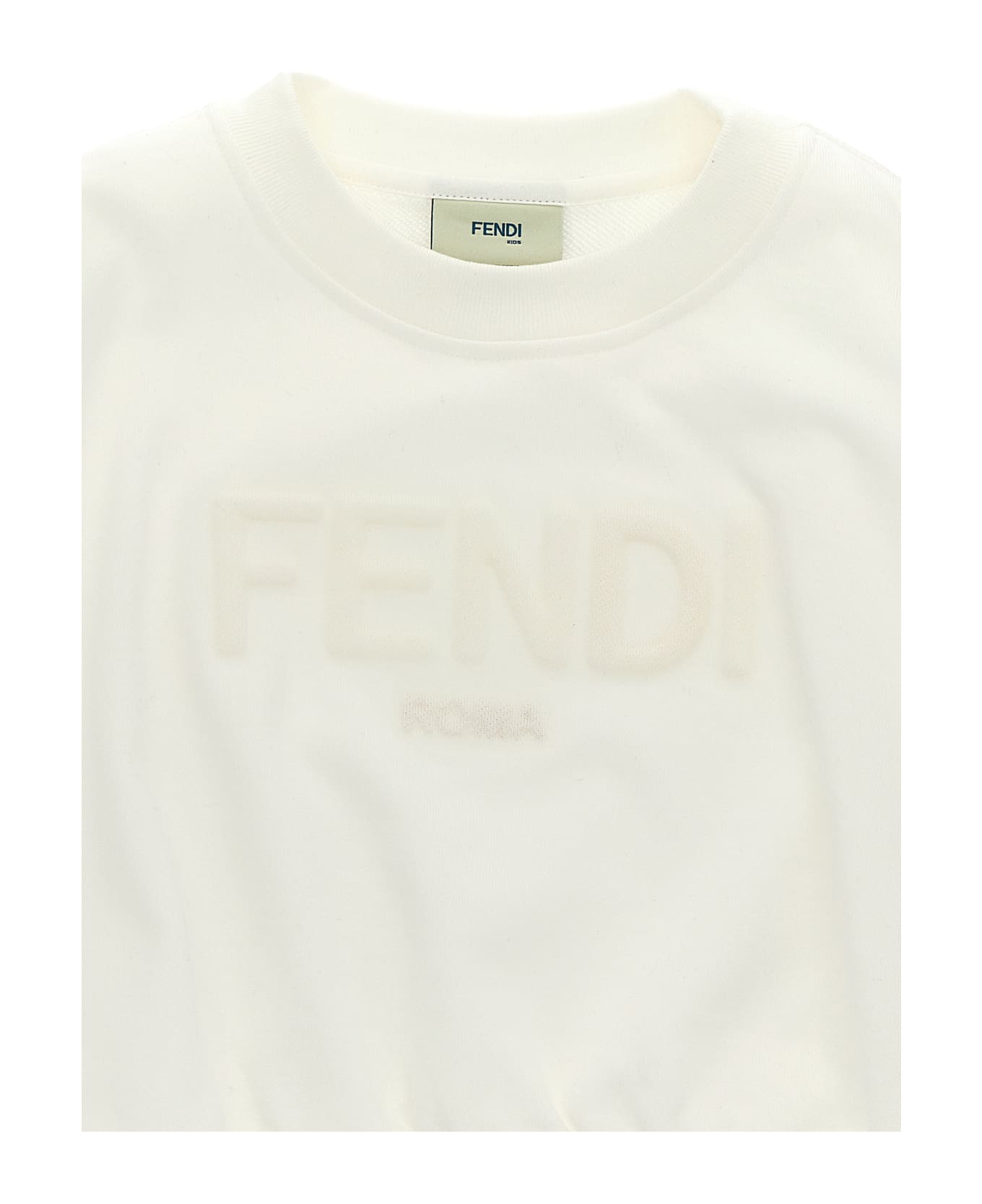 Fendi Logo Sweatshirt - Gesso