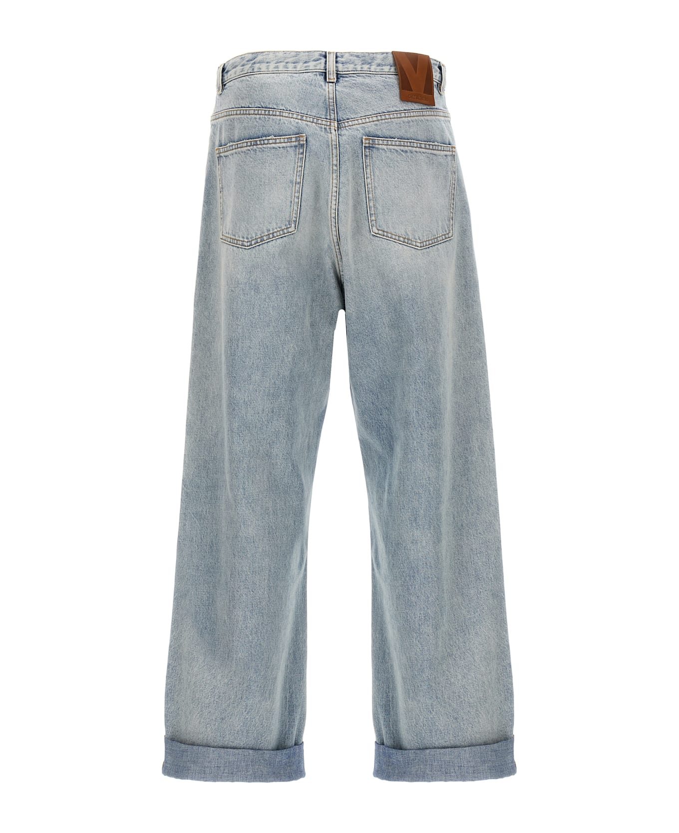 Valentino Garavani Turn-up Jeans - Light Blue