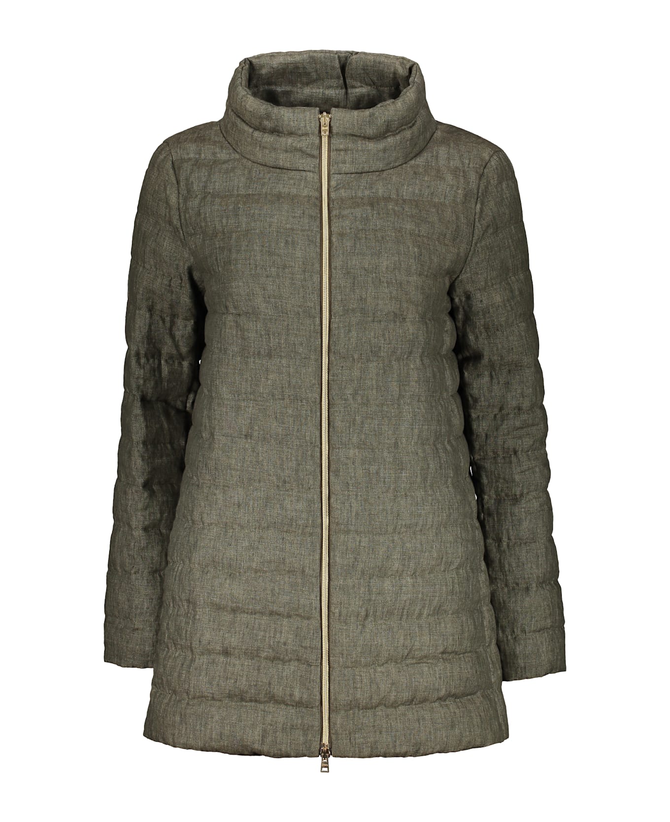 Herno Zipper Down Jacket - khaki