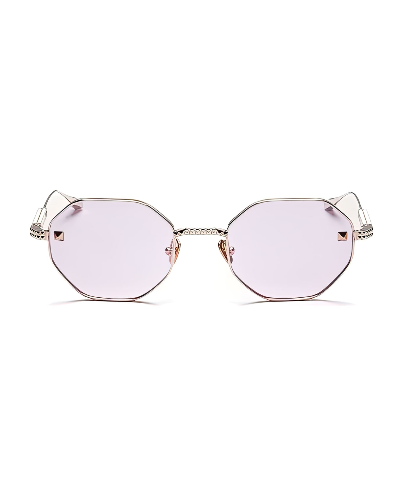 Valentino Pink V-stud - Gold Rx Sunglasses - Gold