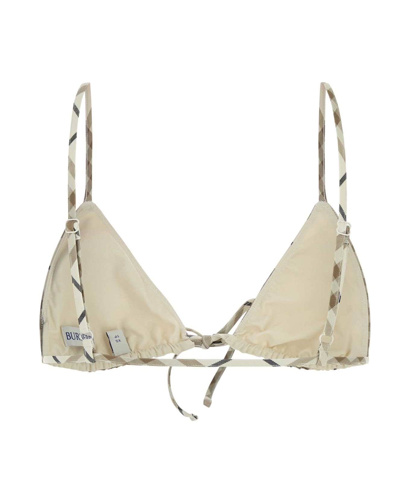 Burberry Printed Stretch Nylon Bikini Top - COTTONIPCHECK