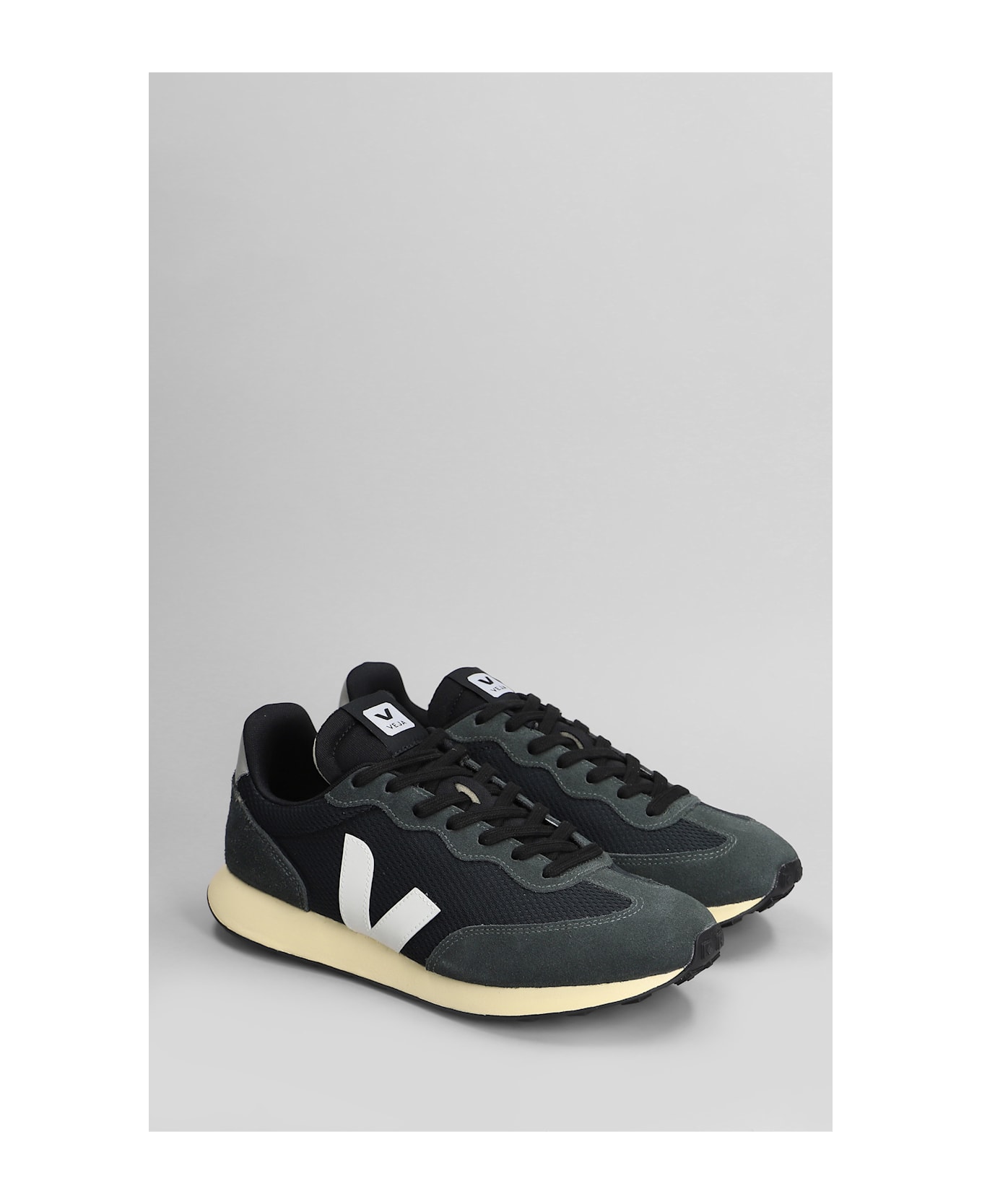 Veja Rio Branco Ii Sneakers In Black Suede And Fabric - black
