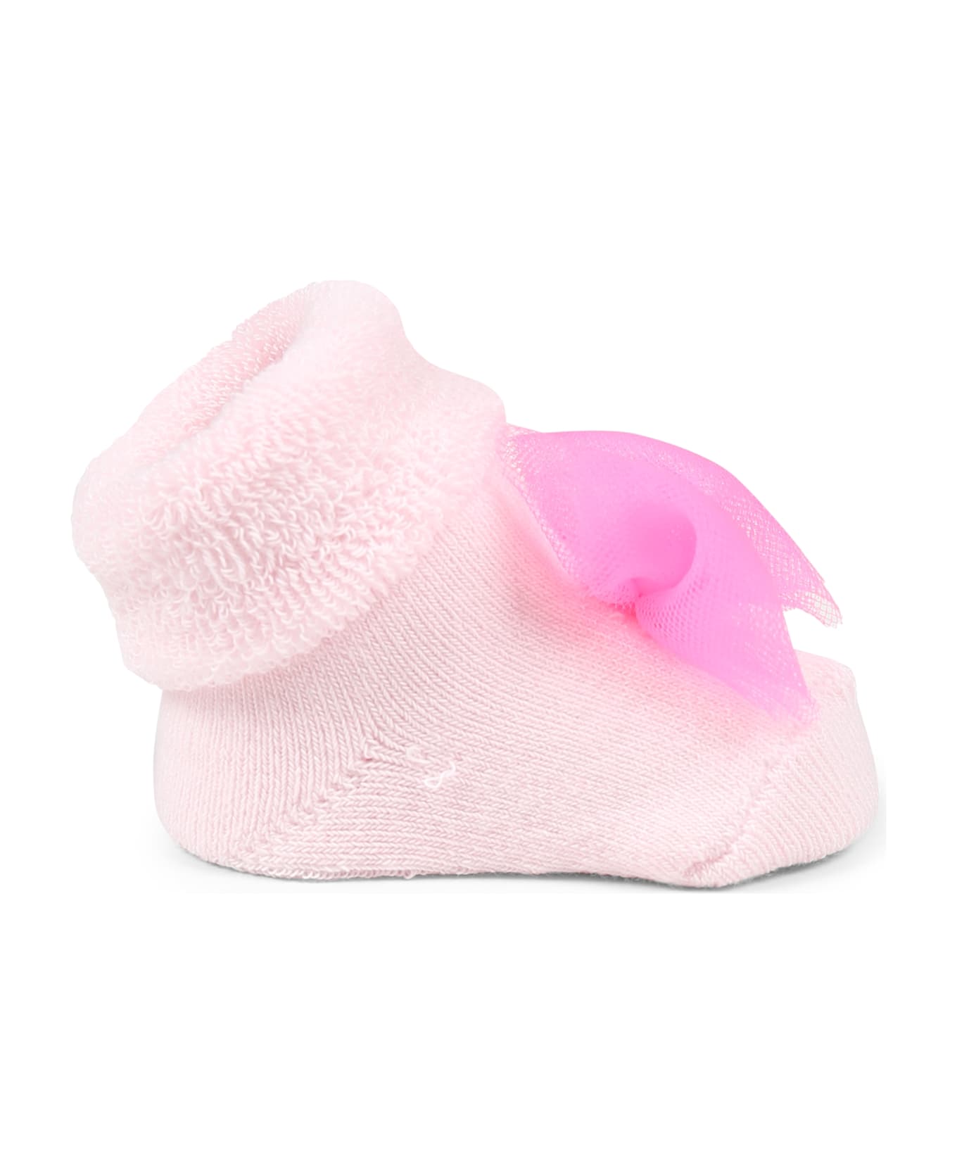 Billieblush Pink Slippers For Baby Girl With Bow - Pink