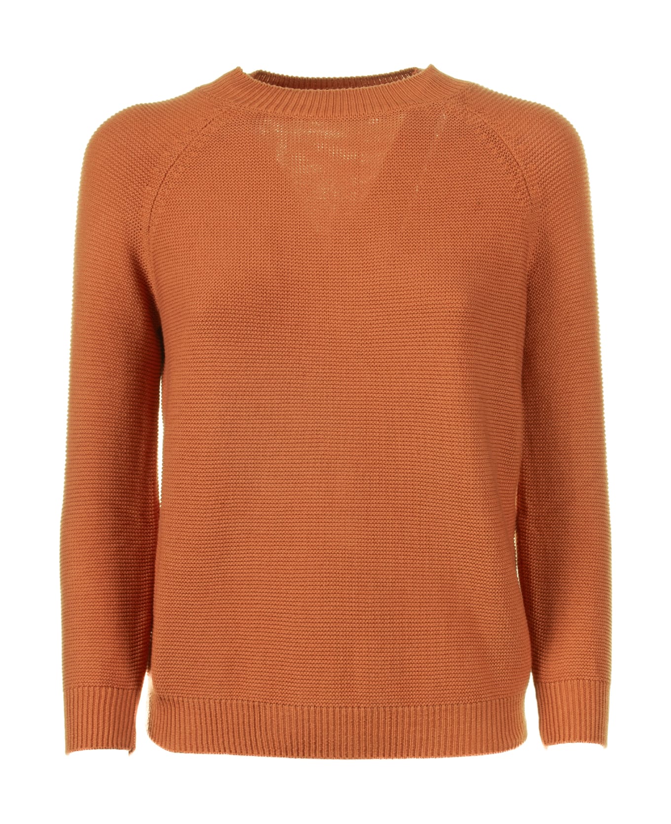 Weekend Max Mara Soft Orange Cotton Sweater - TULIPANO