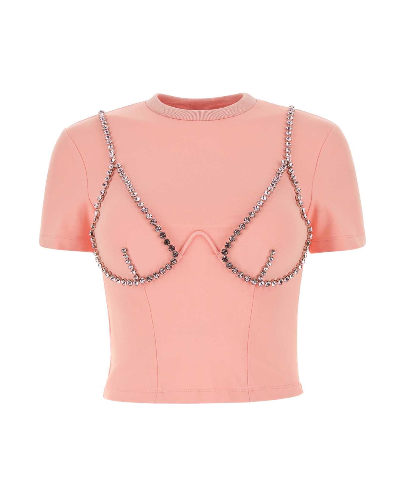AREA Pink Stretch Jersey T-shirt - CANDYROSE