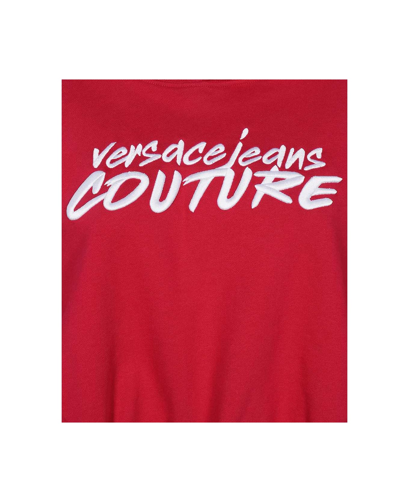 Versace Jeans Couture Cotton Hoodie - red