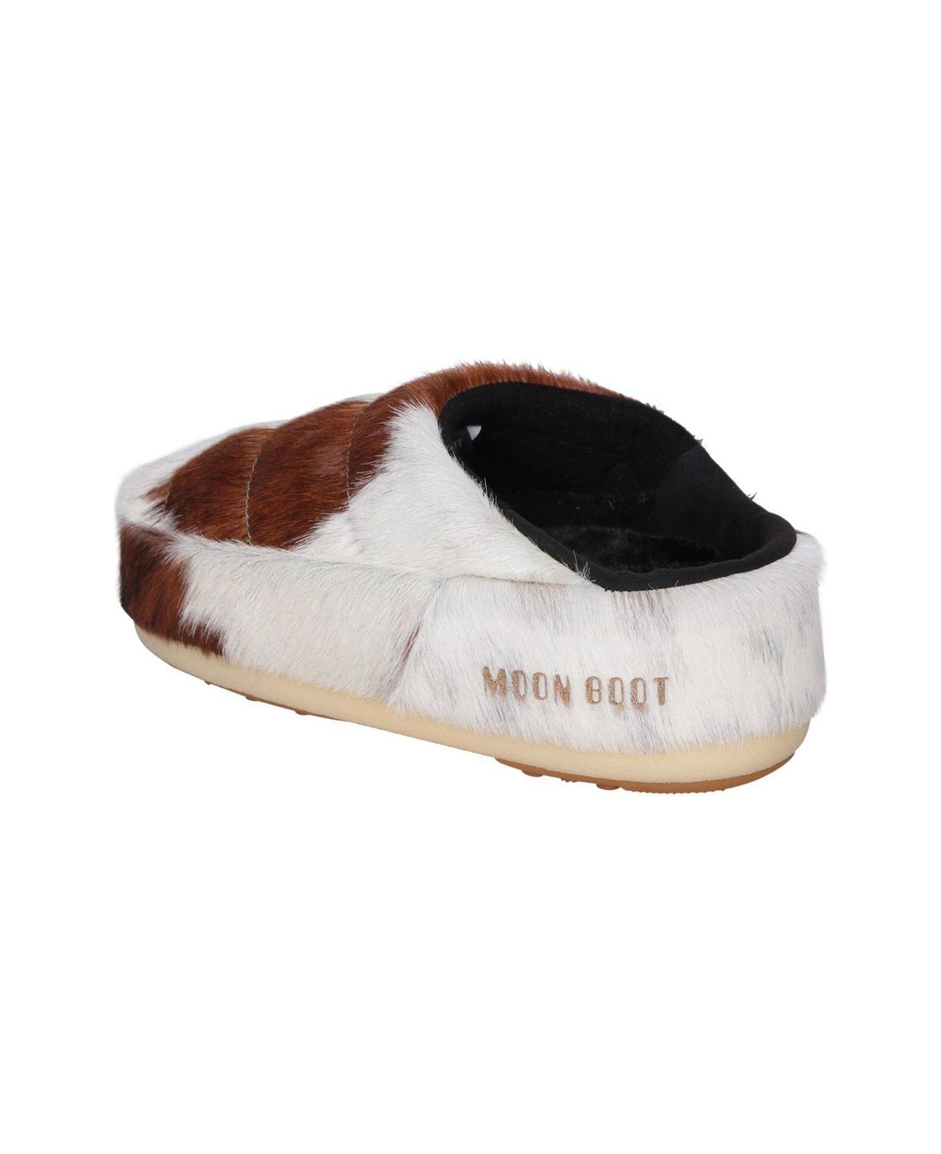 Moon Boot No Lace Cow-printed Pony Mules - MULTICOLOR