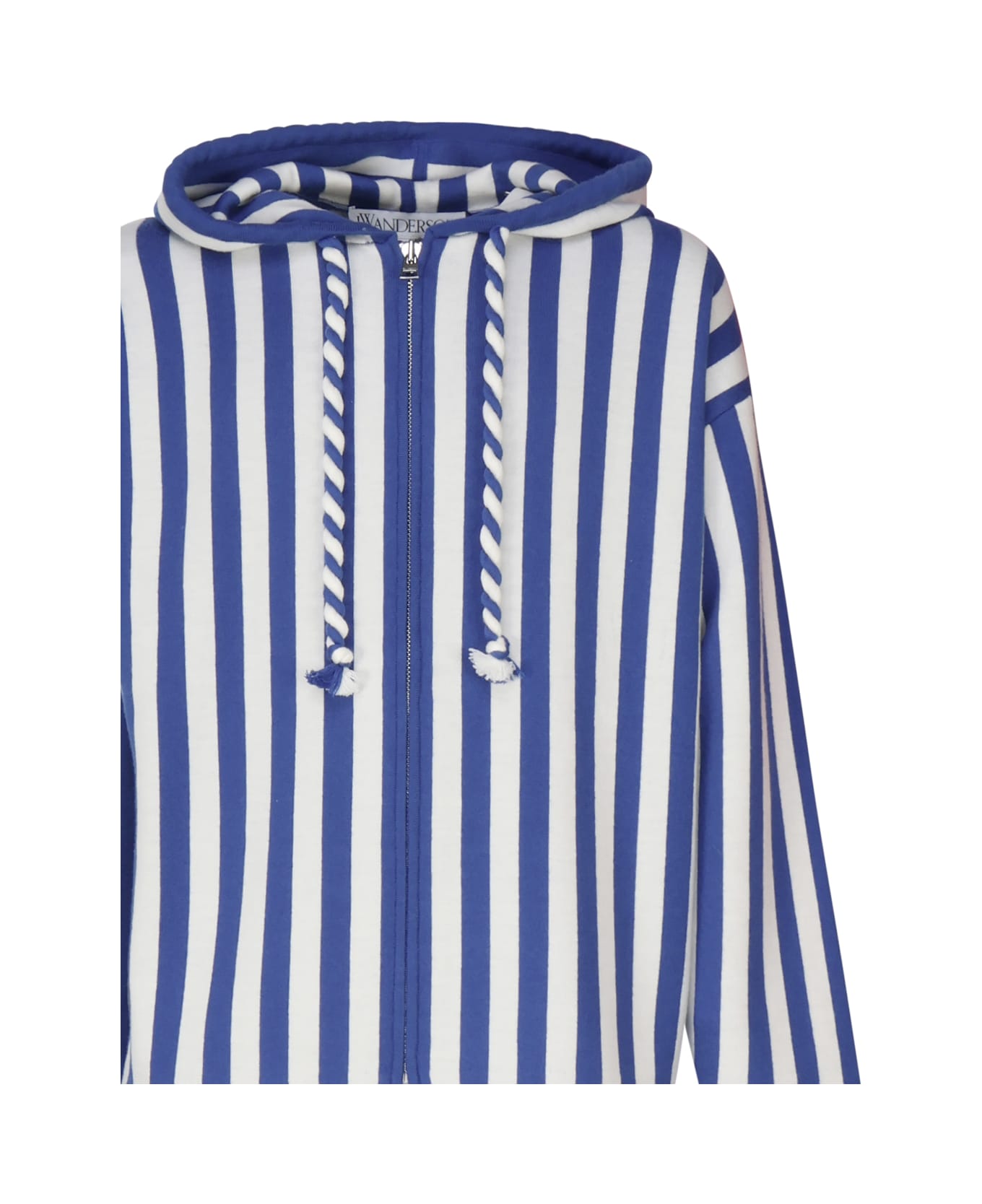 J.W. Anderson Hooded Cardigan - Blue/white