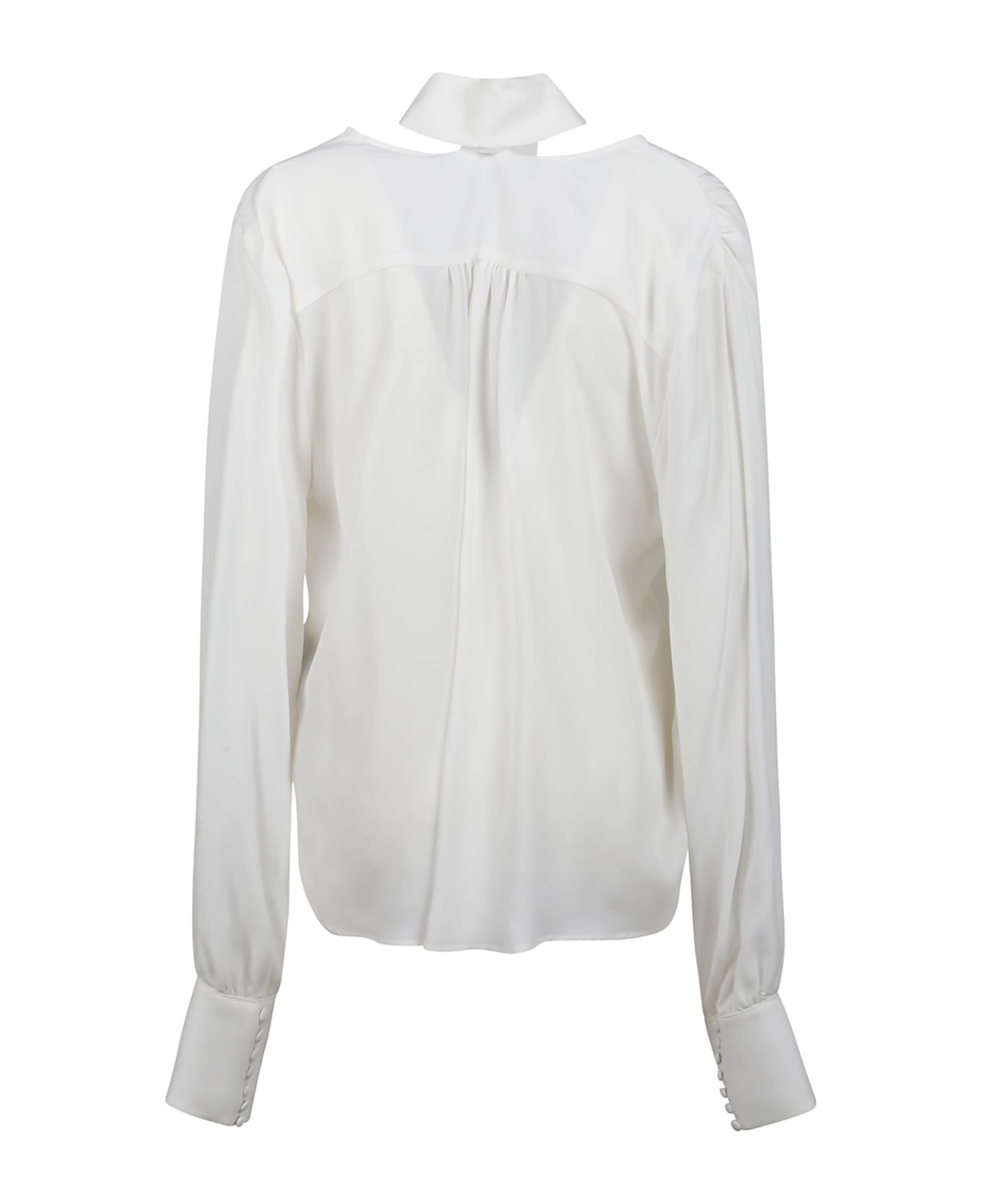 Federica Tosi Pussy-bow Pleated Blouse - Bianco