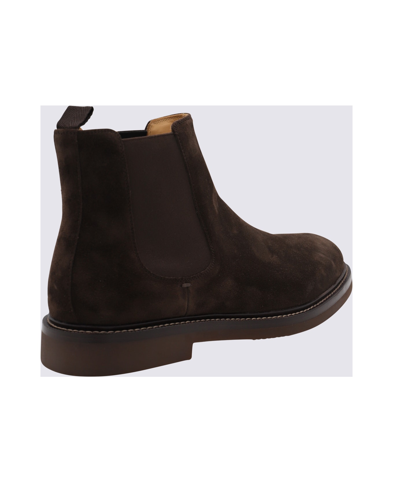 Brunello Cucinelli Dark Brown Leather Boots - Brown