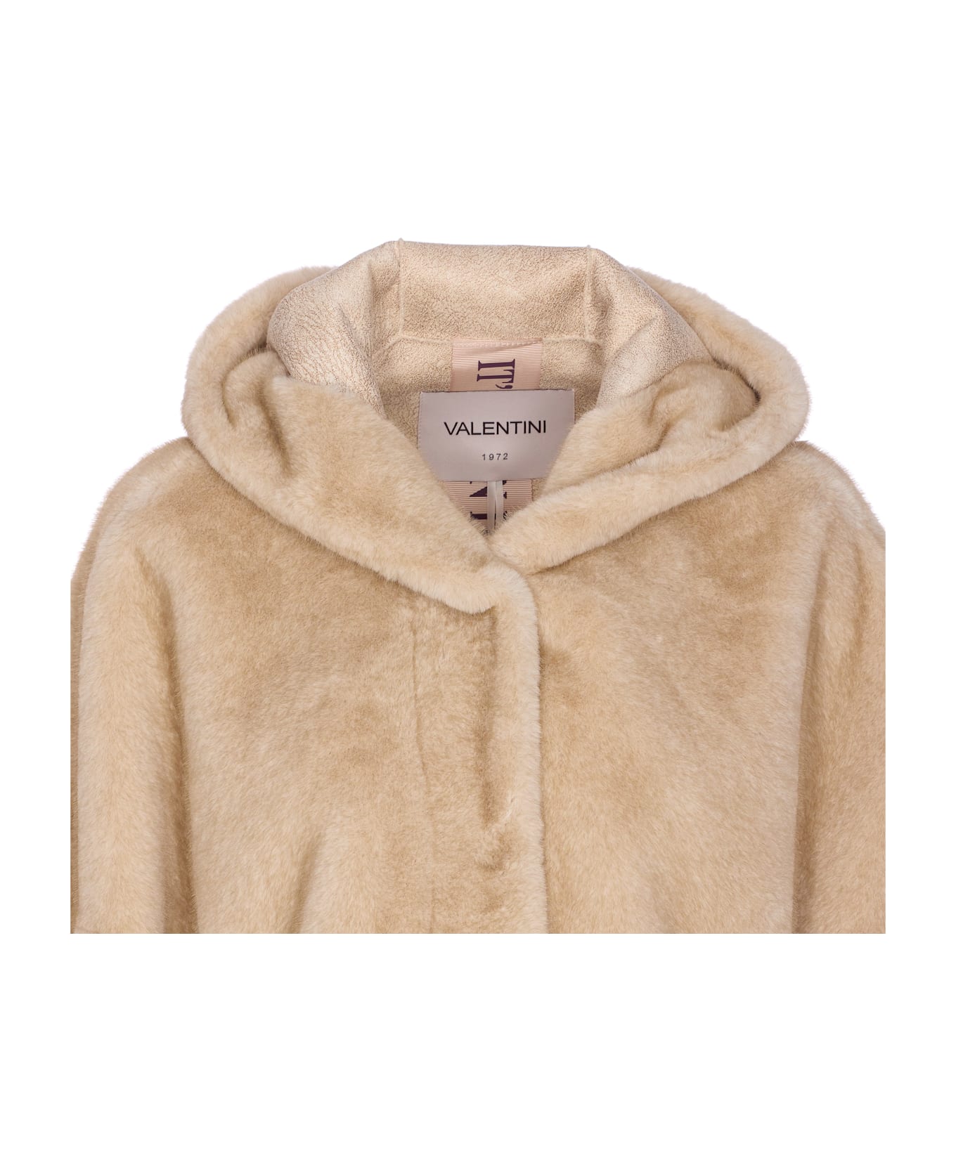 Valentini 1972 Eco Fur Mink Coat - Beige