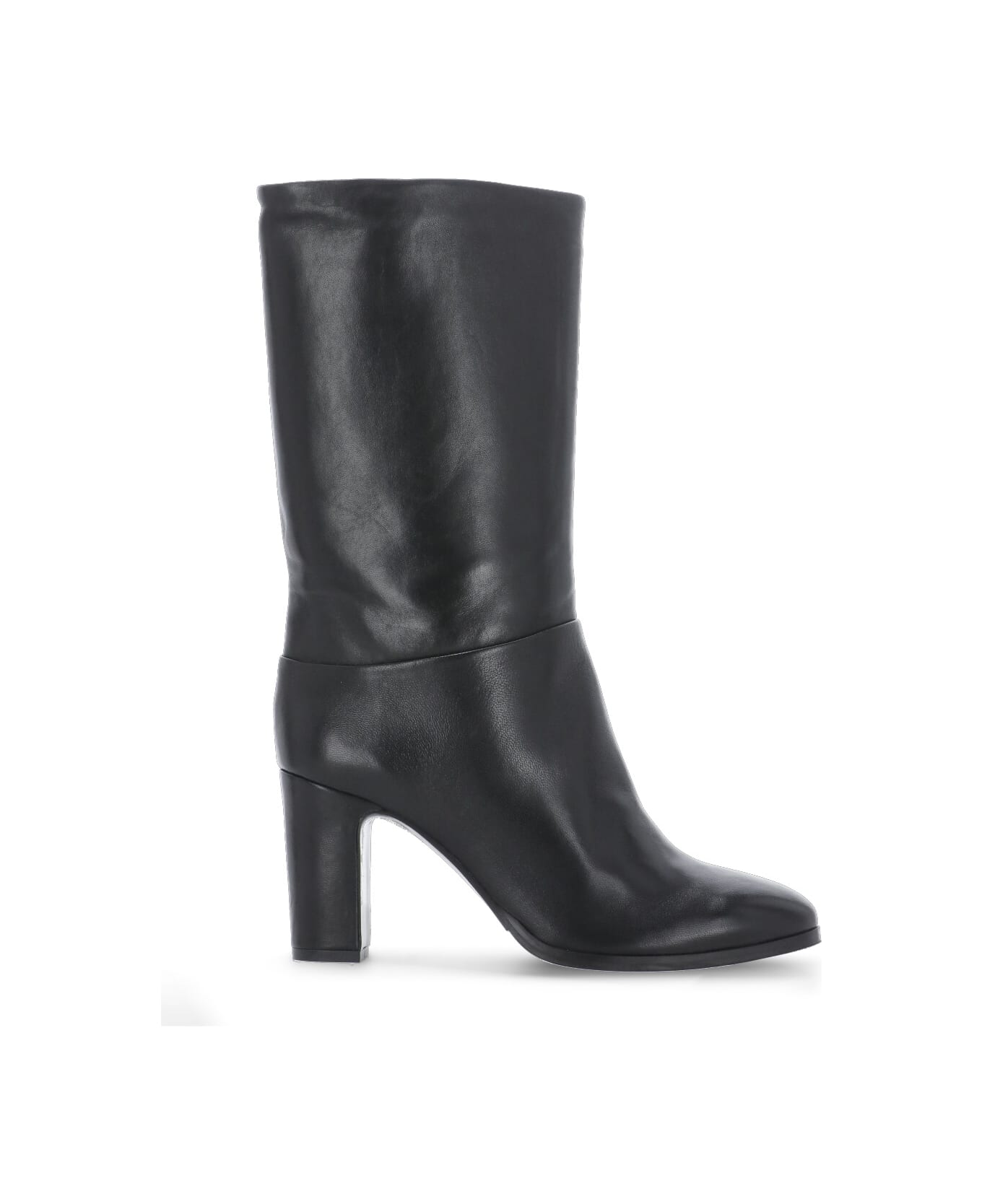 Julie Dee Leather Boots - Black