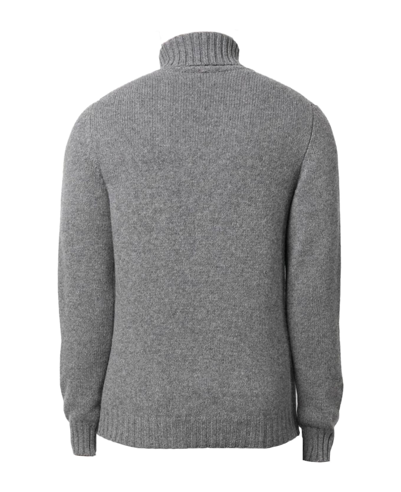 Fedeli Grey Wool-cashmere Blend Jumper Sweater - GRIGIO SCURO ニットウェア