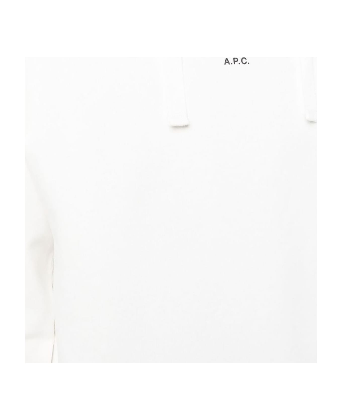 A.P.C. White Cotton Hoodie - Bianco