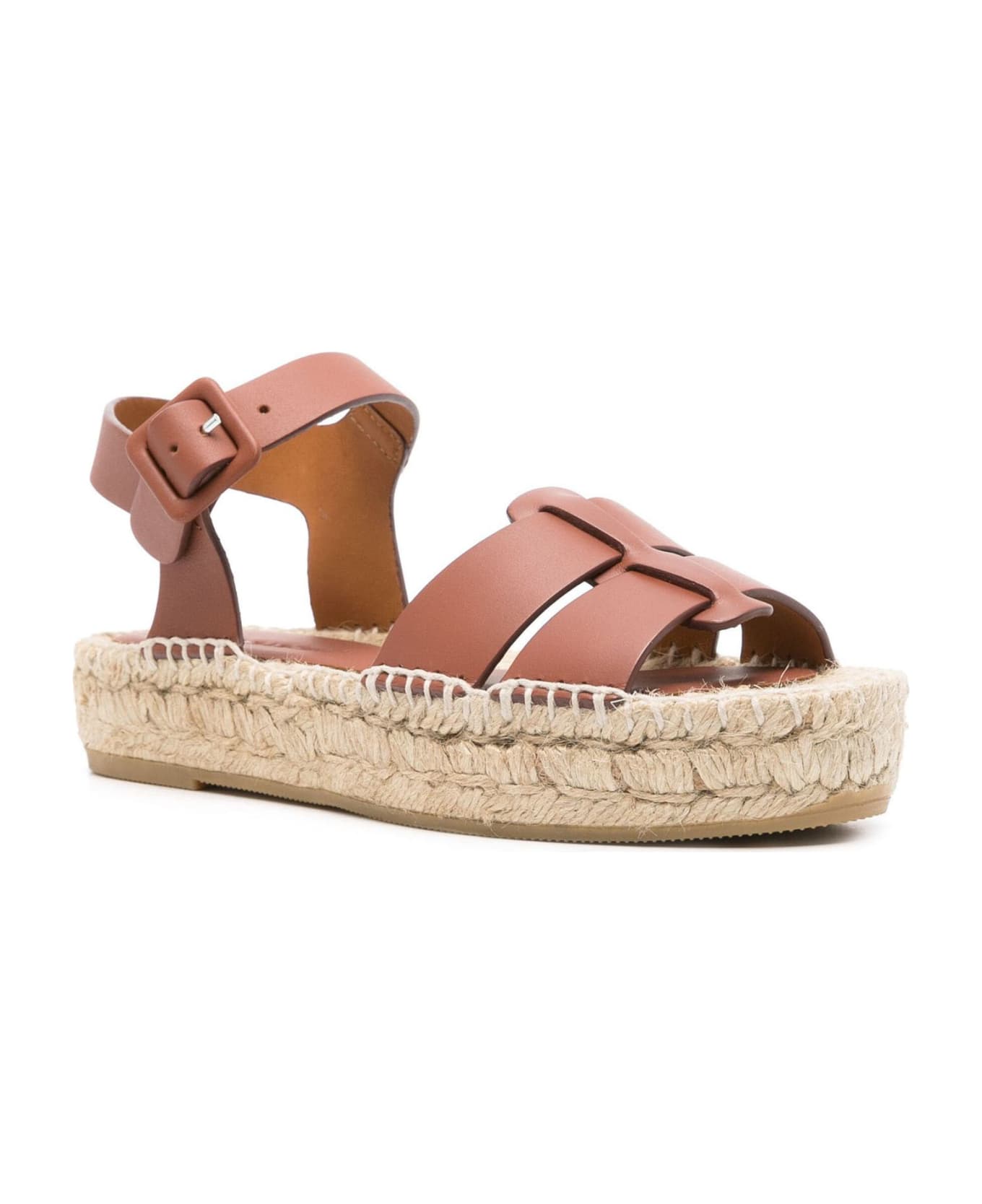 Paloma Barceló Brown Rosy Leather Sandals - Brown