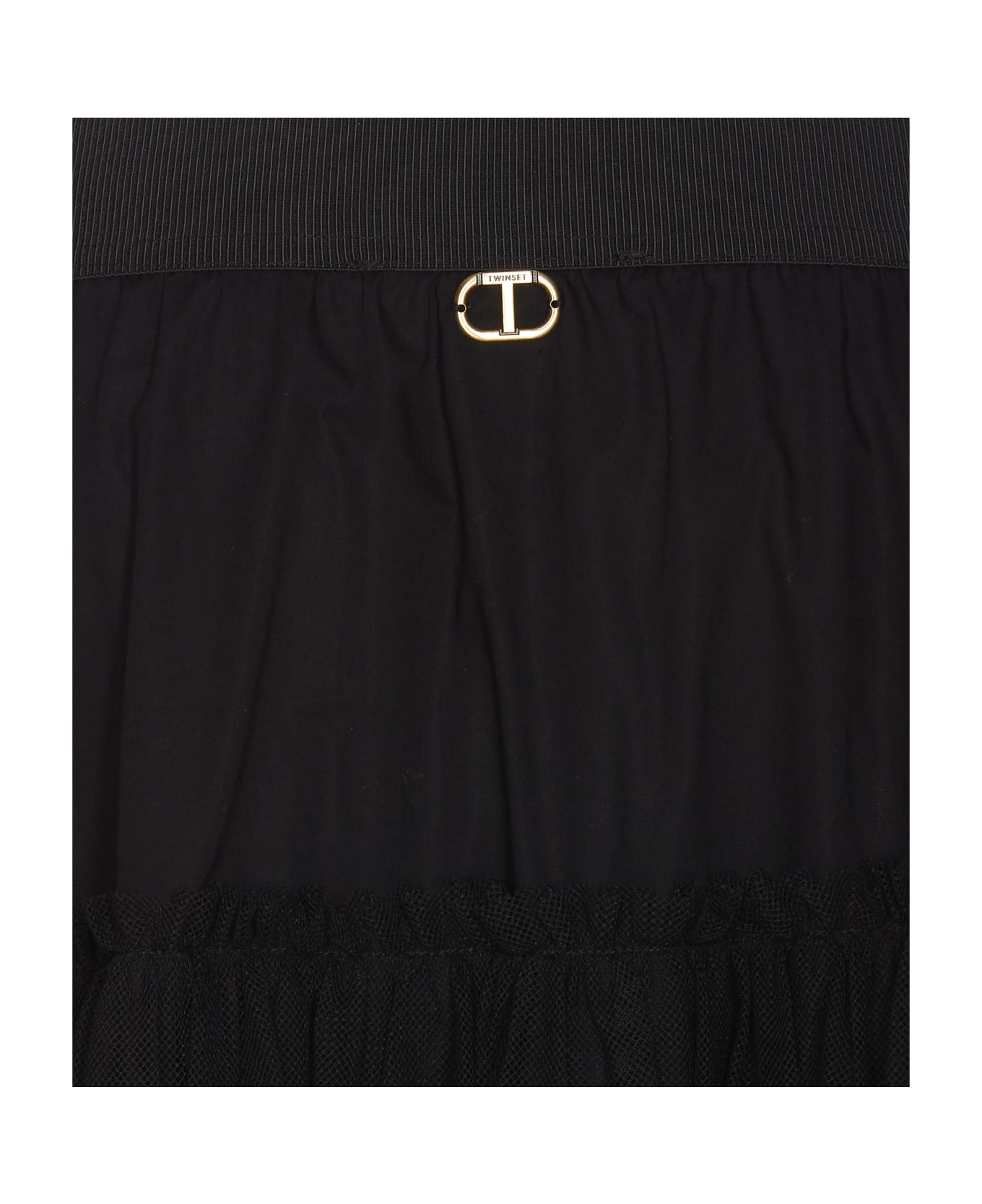 TwinSet Tulle Maxi Skirt - Black スカート
