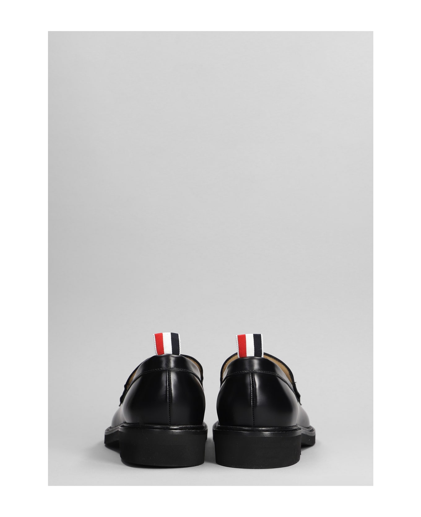 Thom Browne Loafers In Black Leather - black ローファー＆デッキシューズ