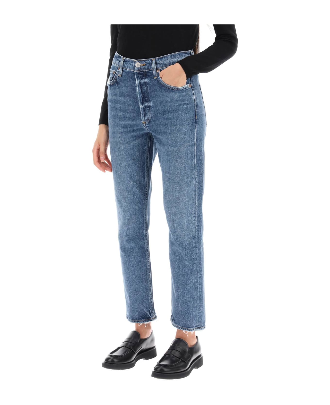 AGOLDE Riley High-waisted Jeans - MOOR (Blue)