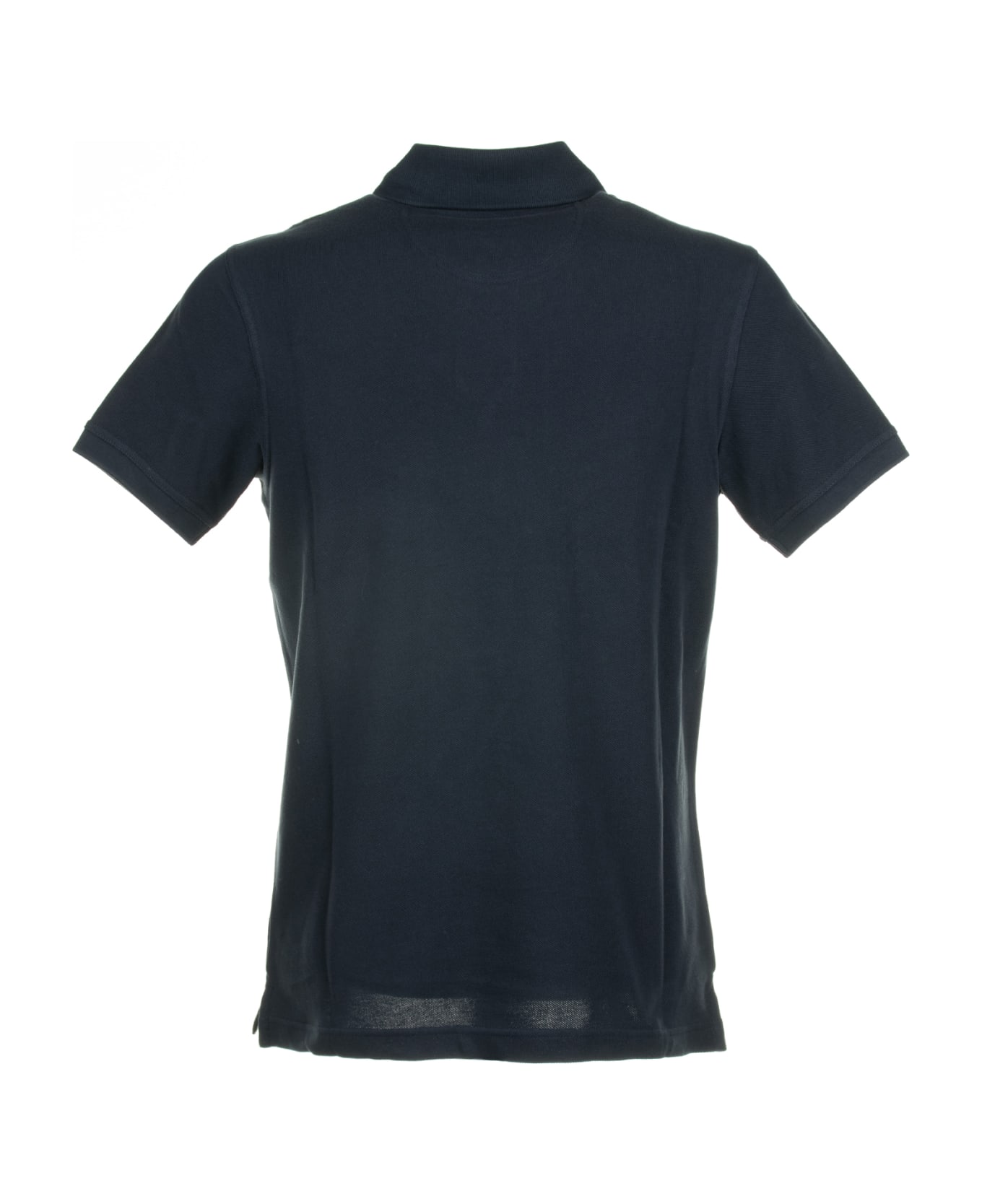 Barbour Navy Blue Short-sleeved Piqué Polo Shirt - NEW NAVY
