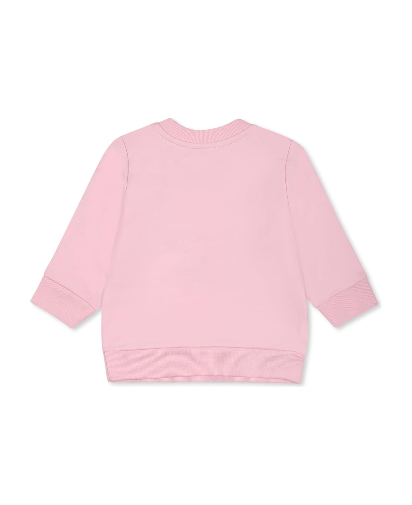 Marni Pink Sweatshirt For Baby Girl With White Logo - Pink