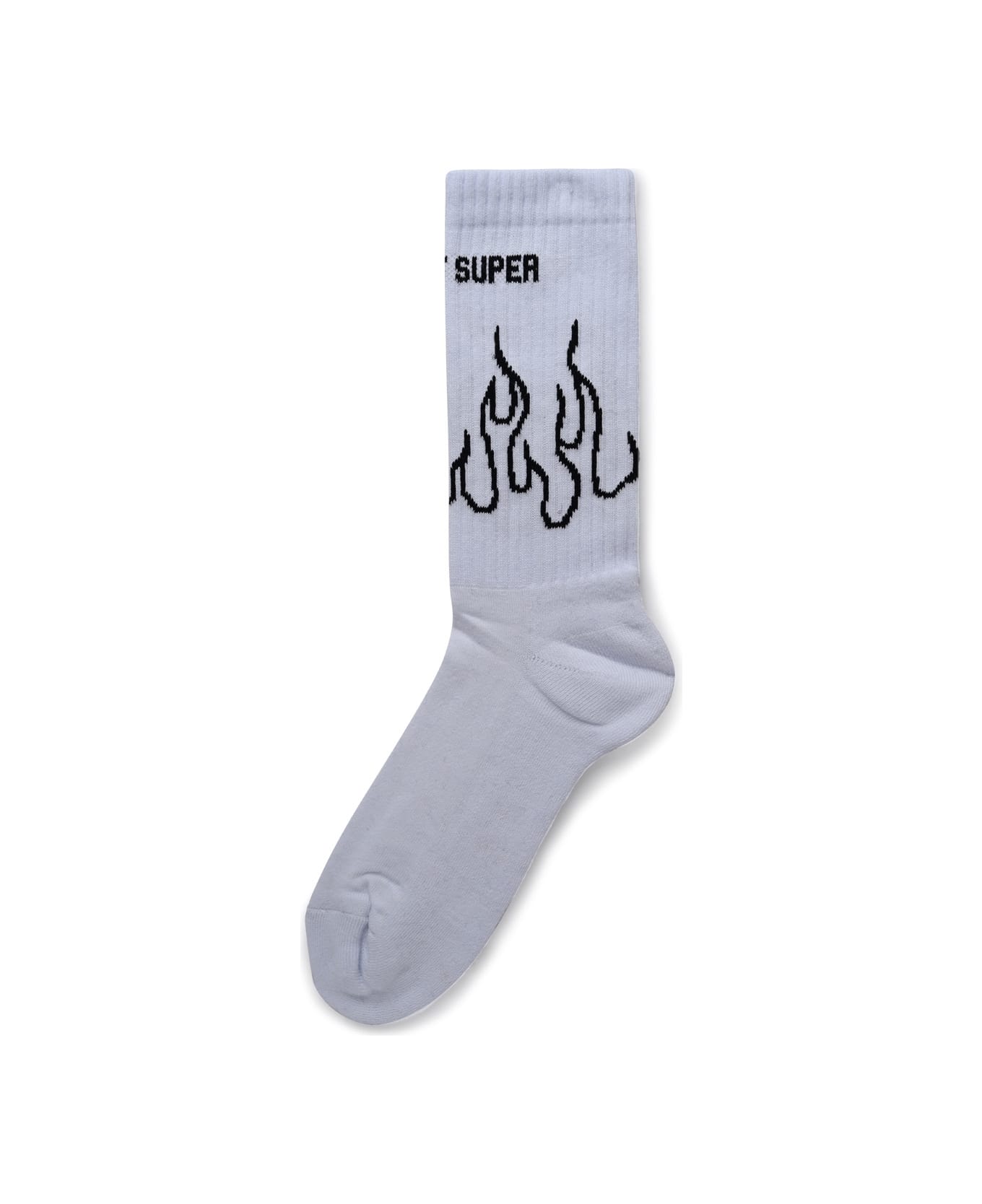 Vision of Super White And Black Cotton Socks Vision of Super - WHITE 靴下