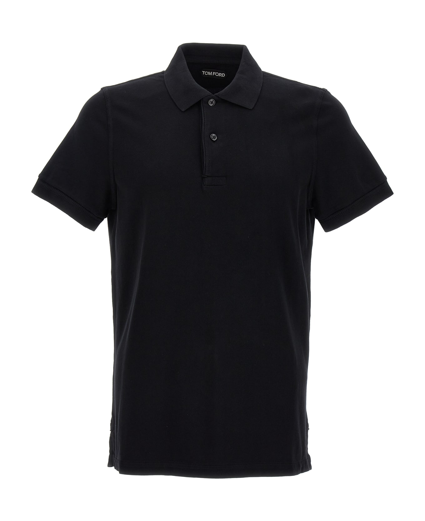 Tom Ford Logo Embroidery Polo Shirt - Black ポロシャツ