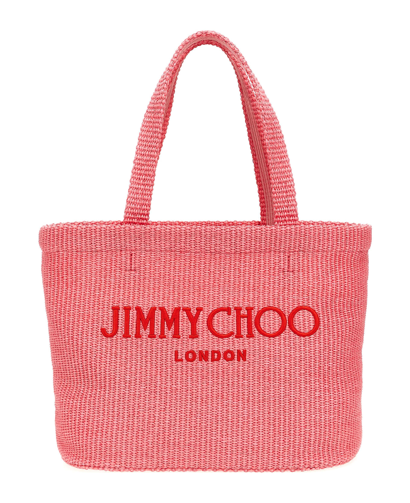 Jimmy Choo 'beach Tote E/w' Shopping Bag - Pink