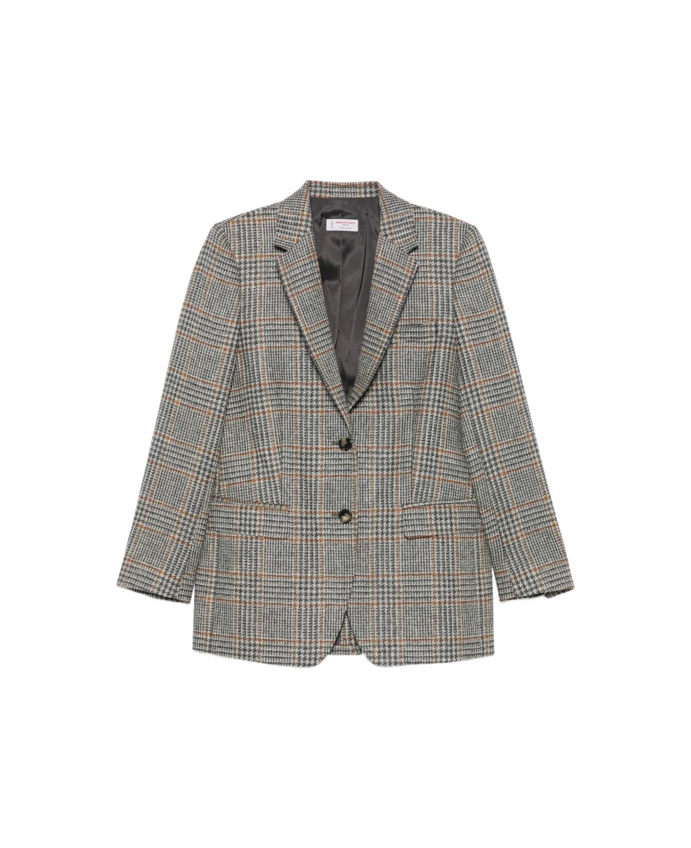 Alberto Biani Grey Checked Jacket - Grey