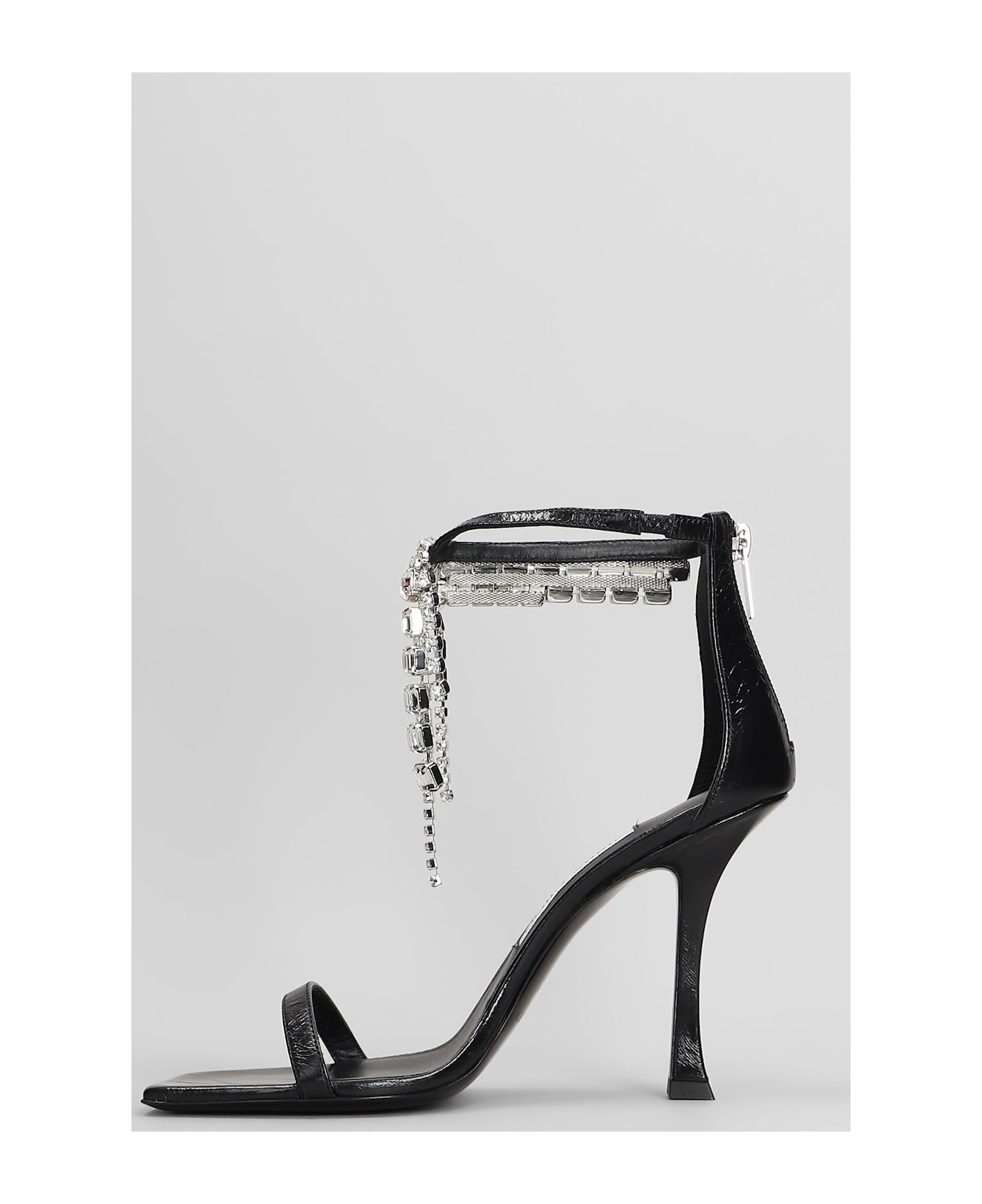 Jimmy Choo Verity 100 Sandals In Black Leather - black
