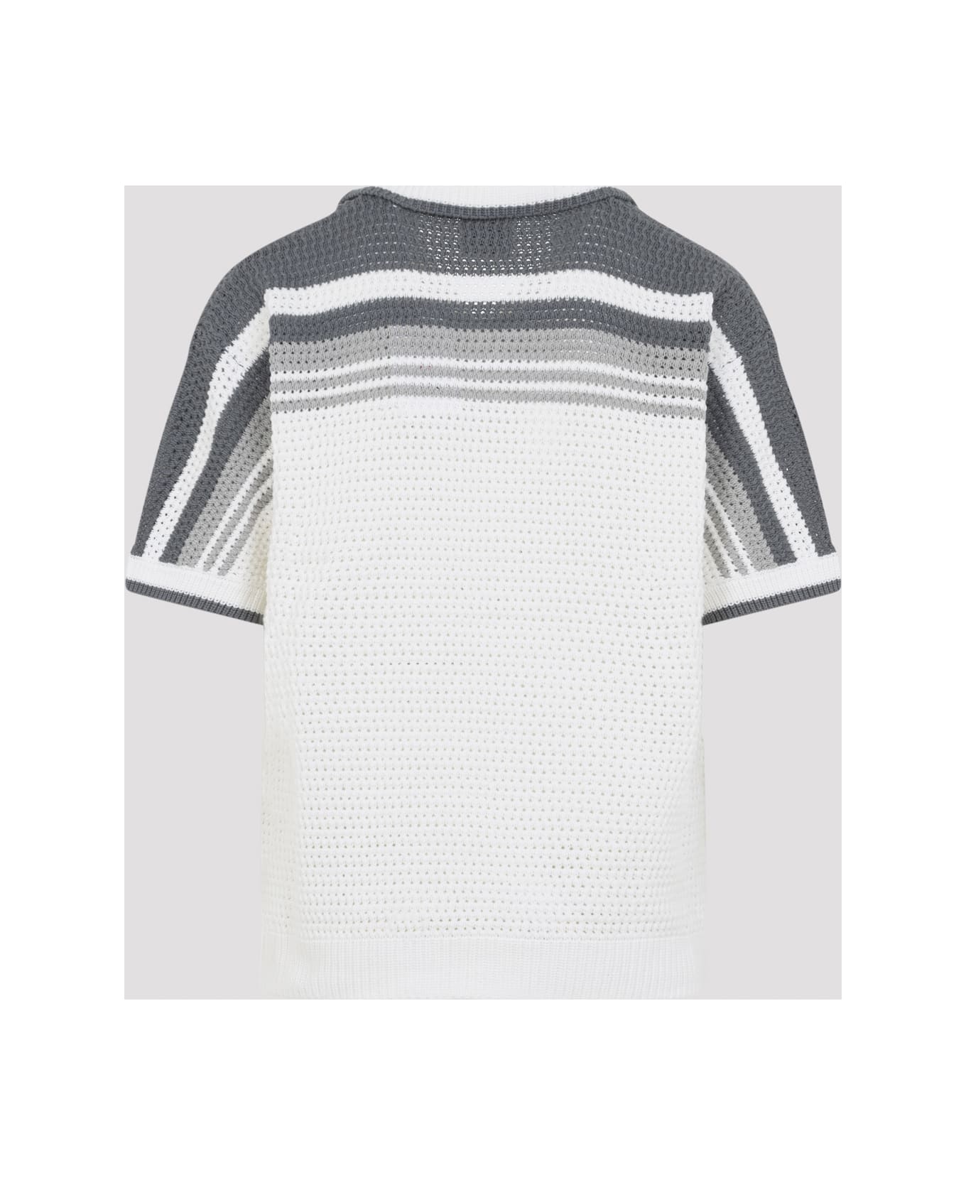 Casablanca Crocheted Shirt - White Grey