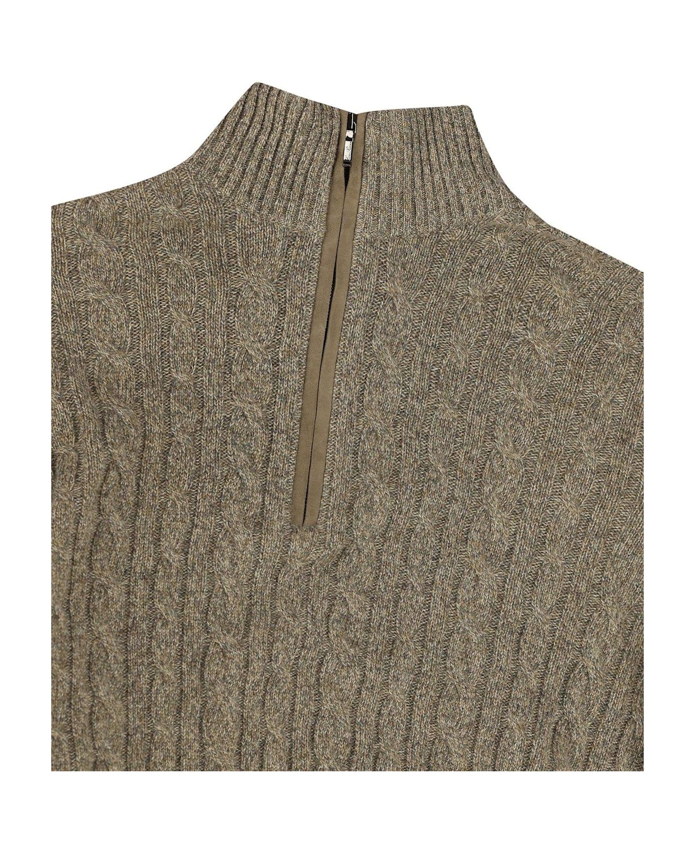 Loro Piana Zipped Turtleneck Knitted Sweater