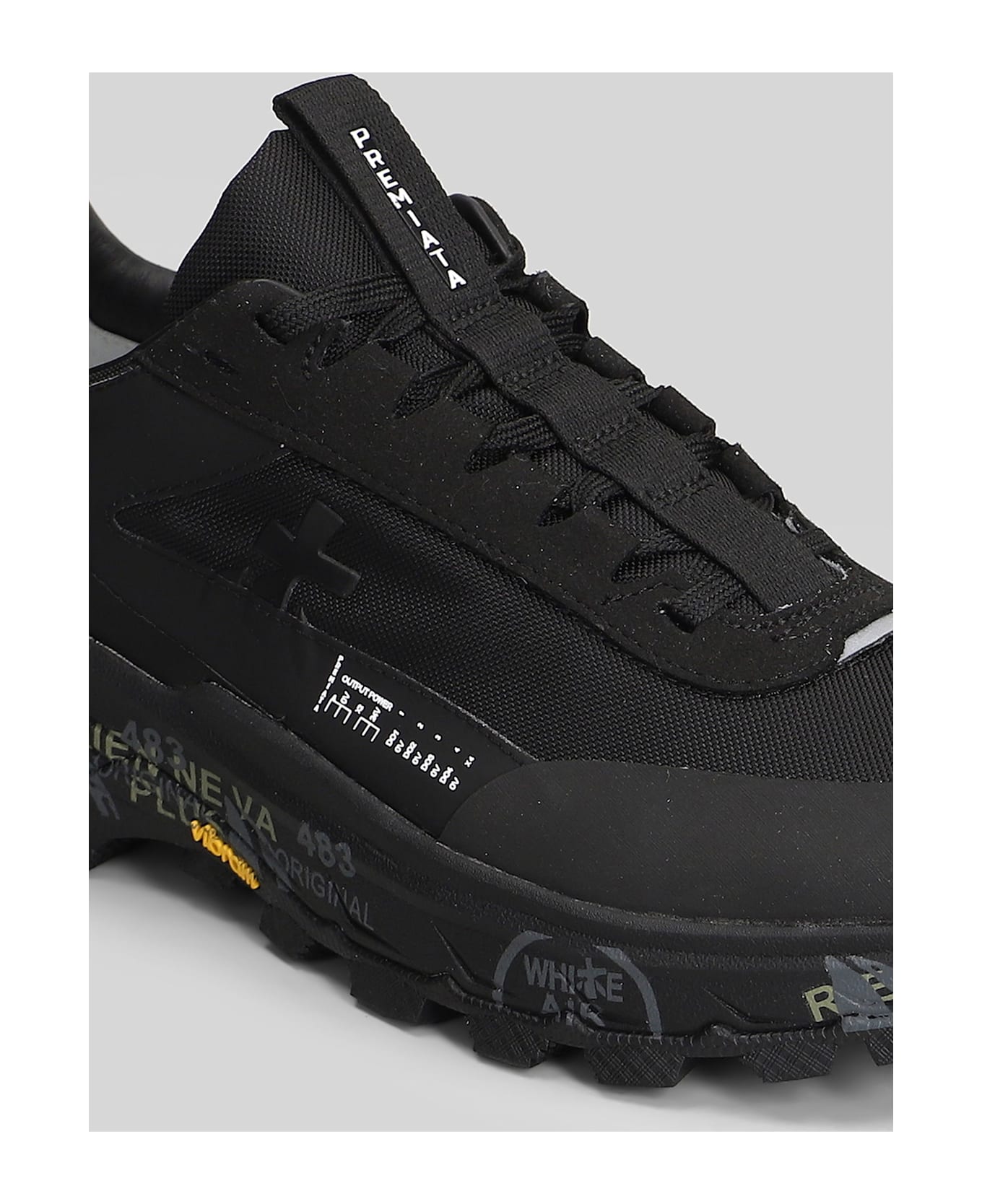 Premiata Devin Sneakers In Black Fabric - black