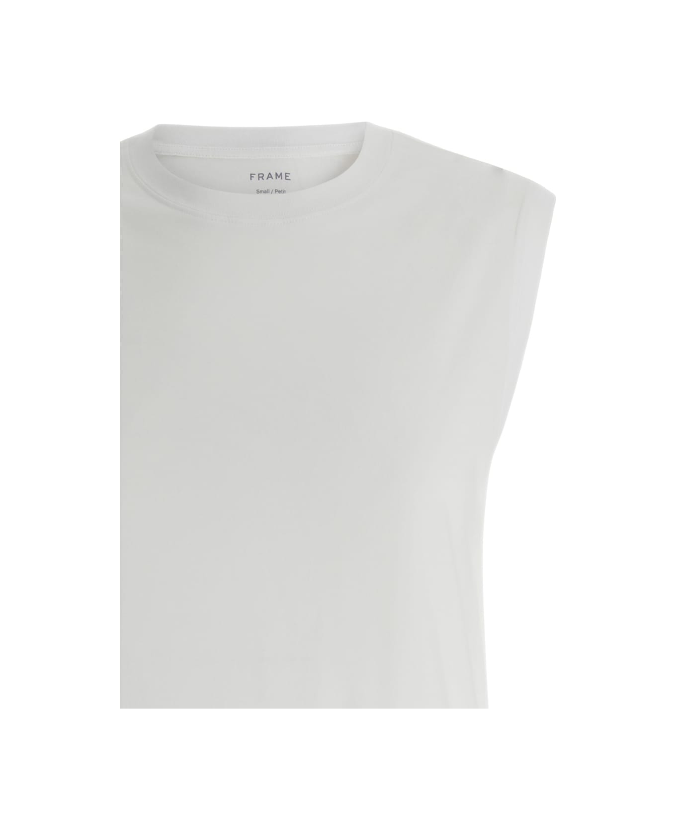 Frame White Sleeveless T-shirt In Cotton Woman - White ベスト